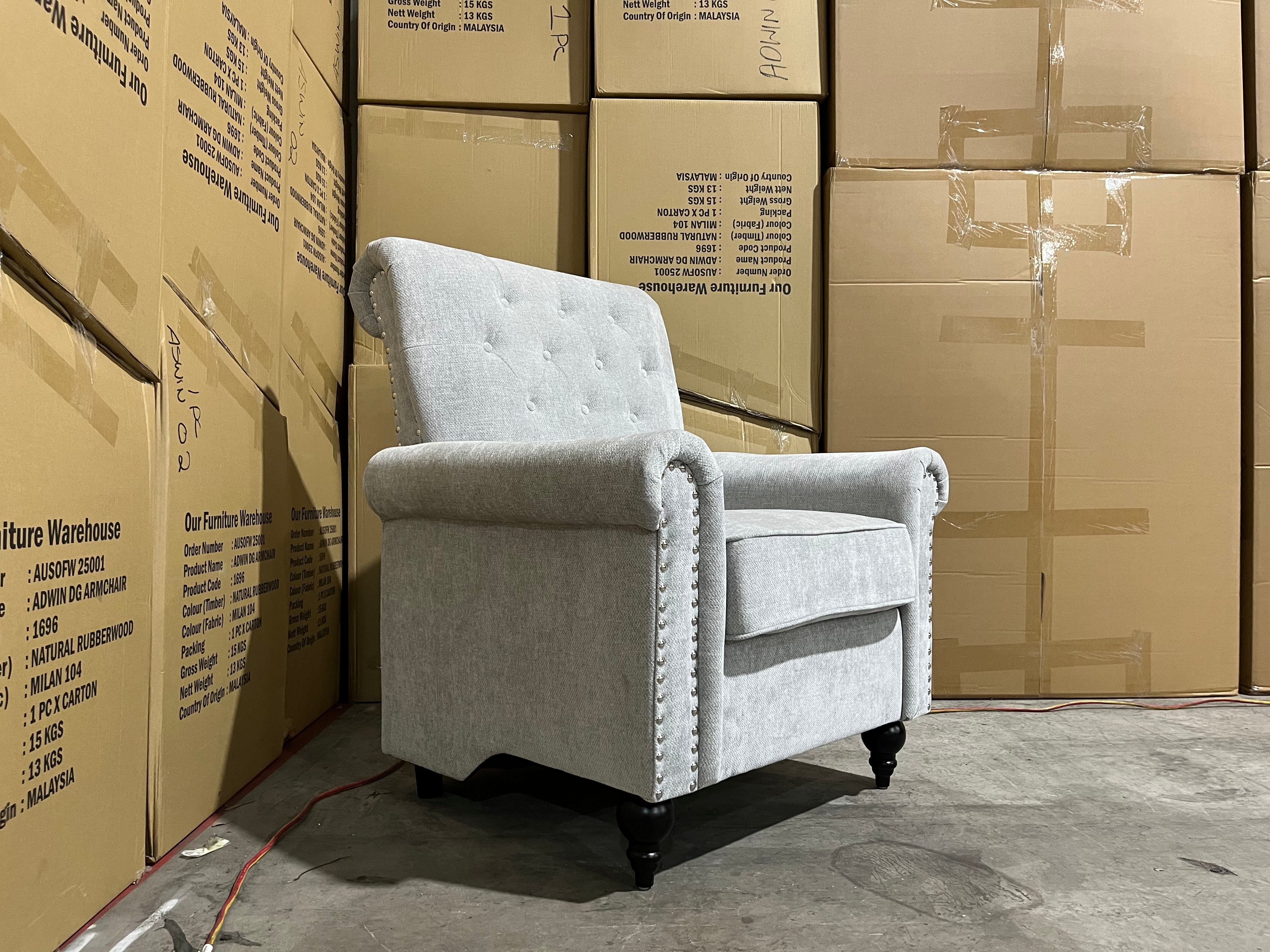 Jester single accent chair in Super glamour fifty shades