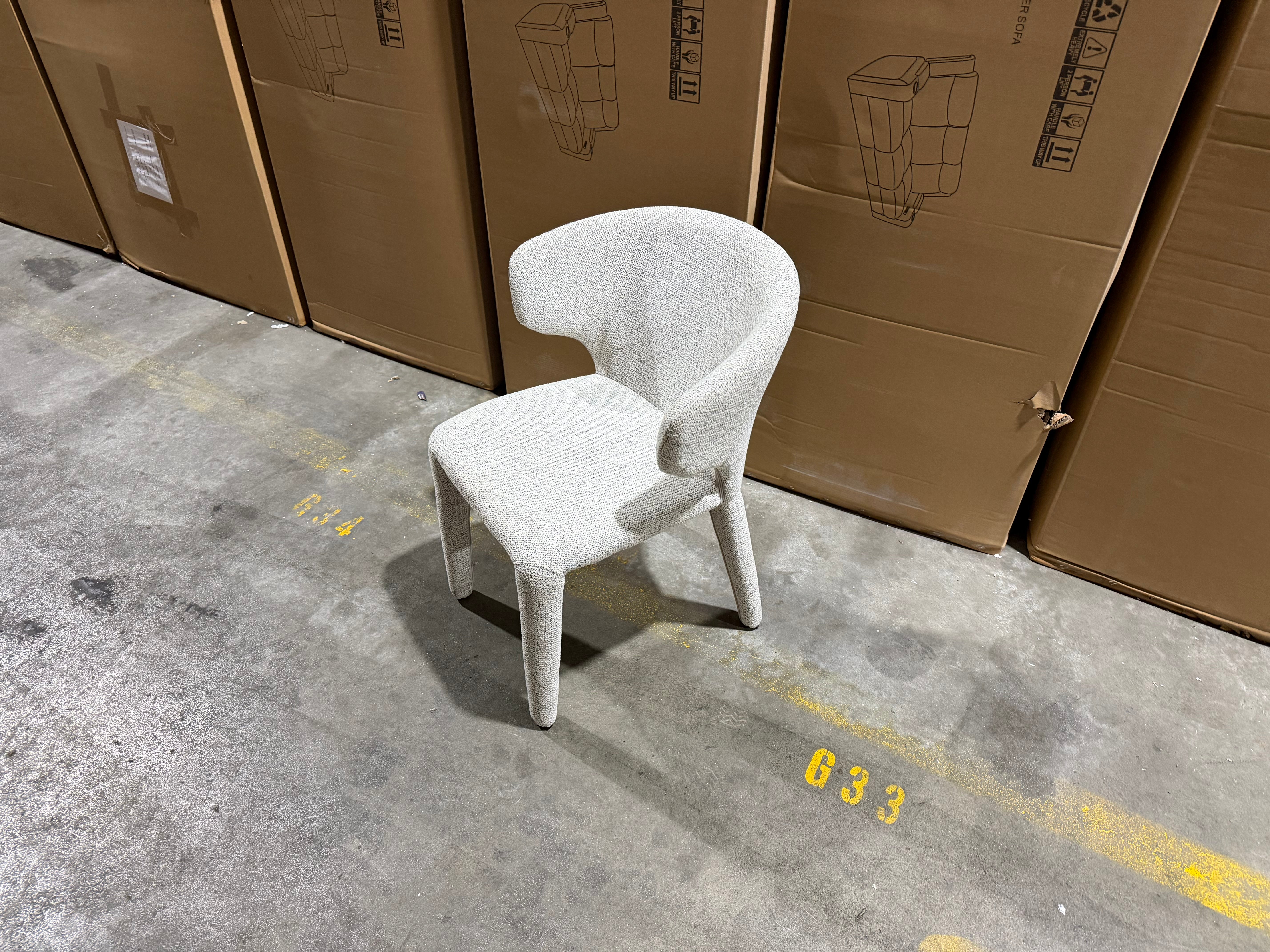 Lorenzo Dining Chair In Salt & Pepper Colour