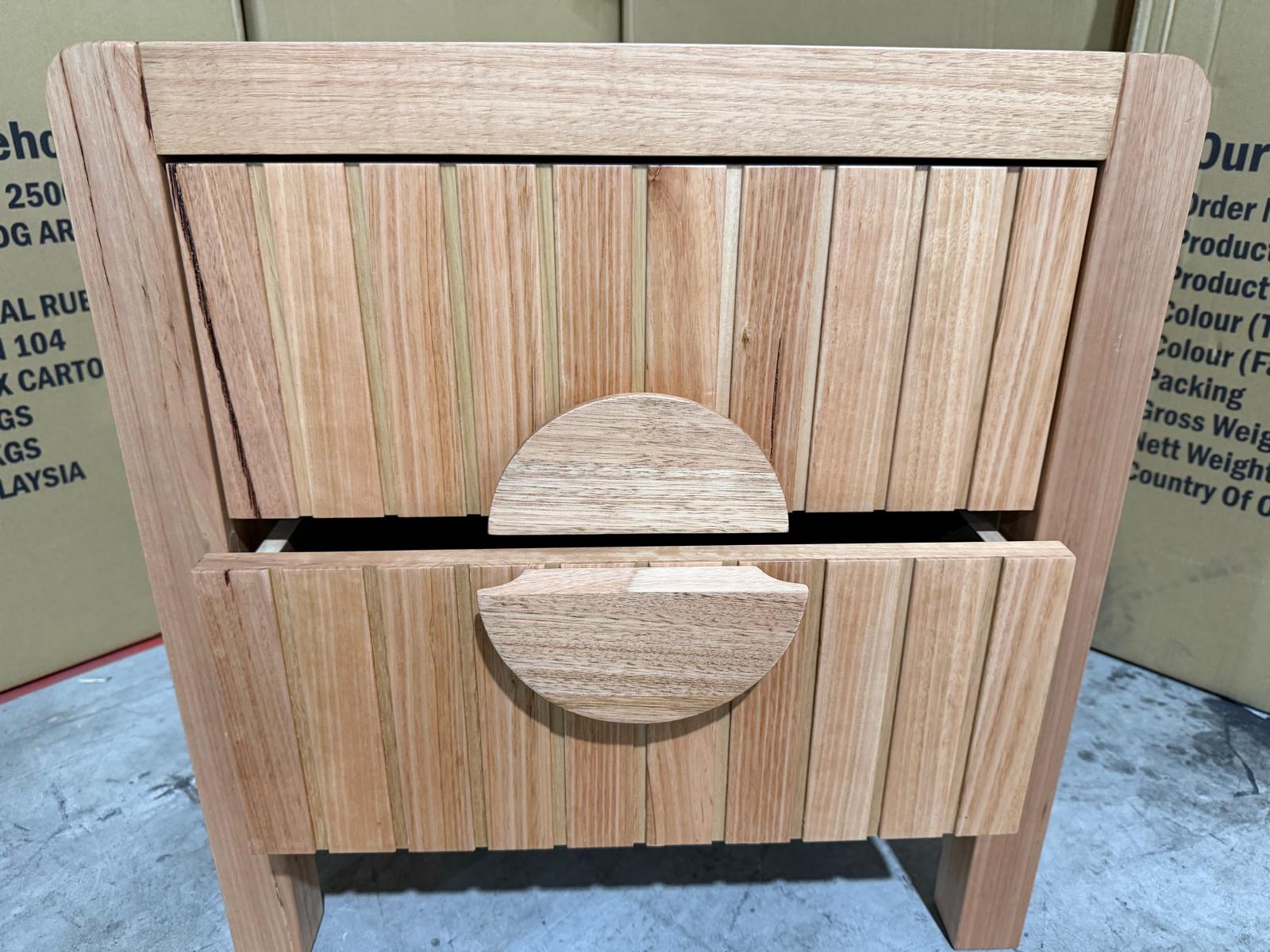 Morocco Bedside table in natural Messmate