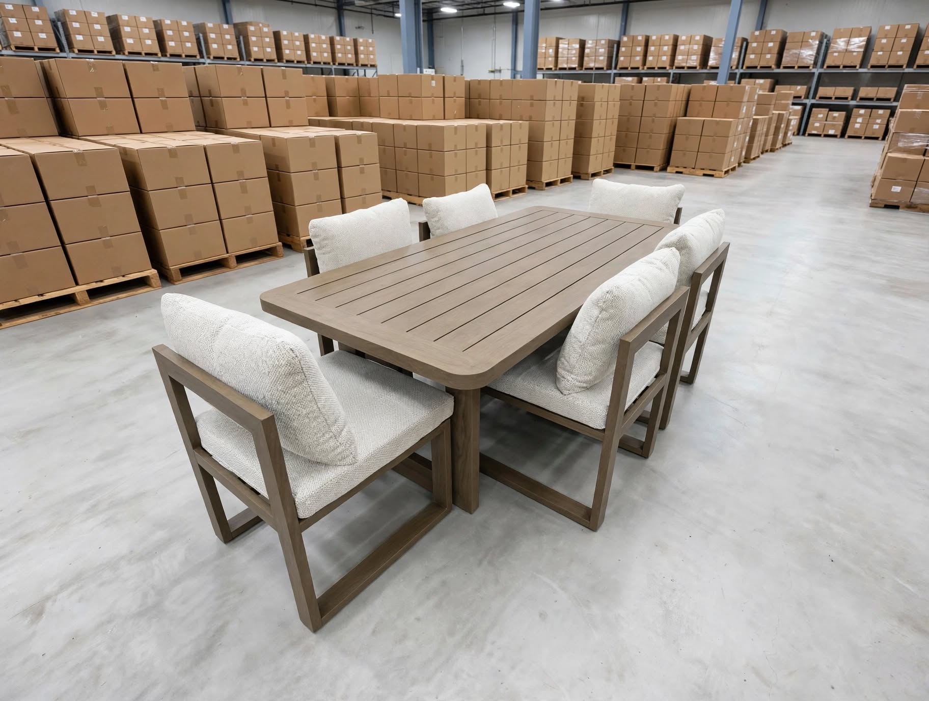 Trinidad 7 PCE Outdoor Setting 2 Metre Table with 6 Chairs