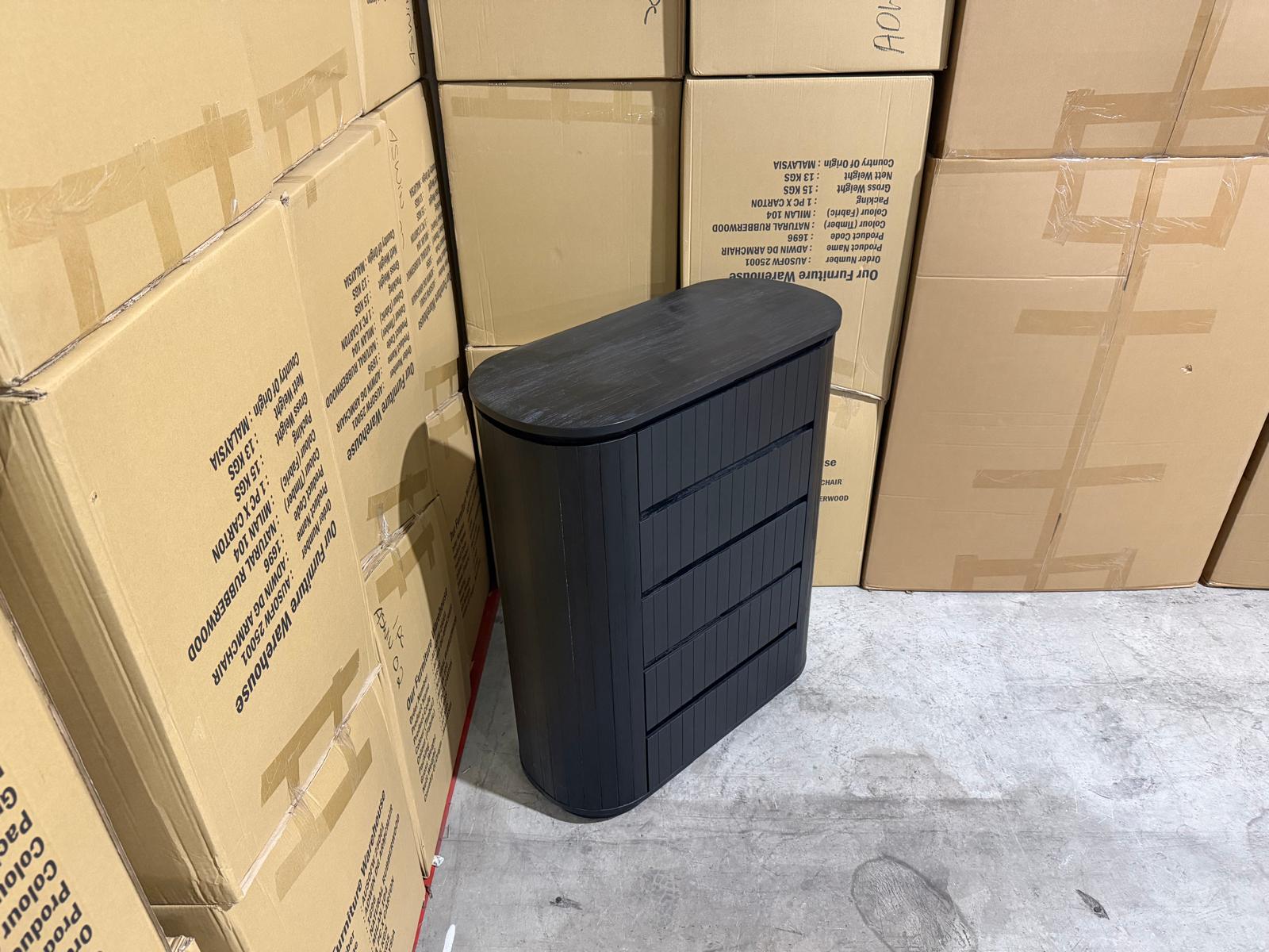 Athena ripple Tallboy in shadow Black