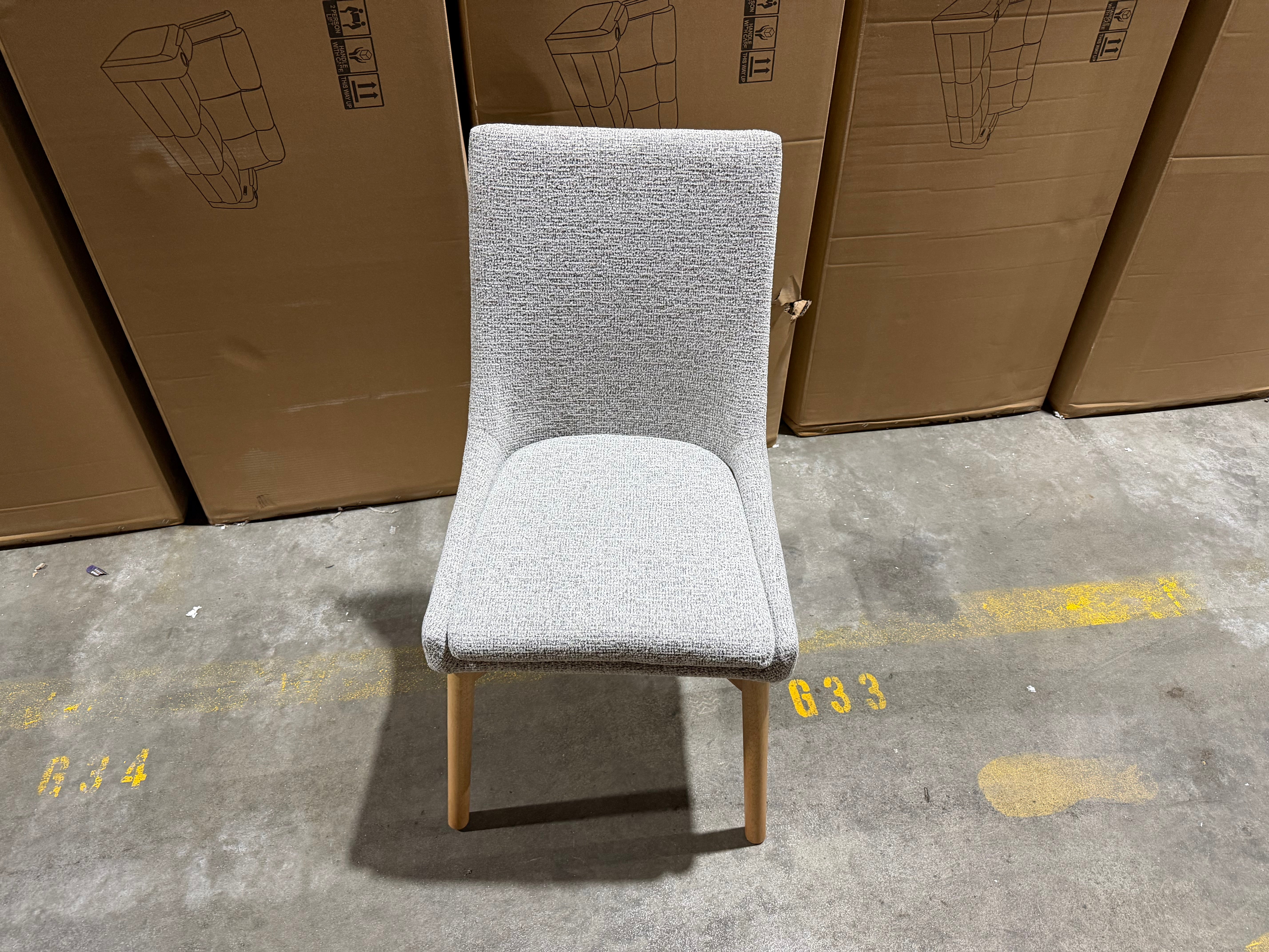Milano Dining Chair Light Grey With Oak Colour Leg