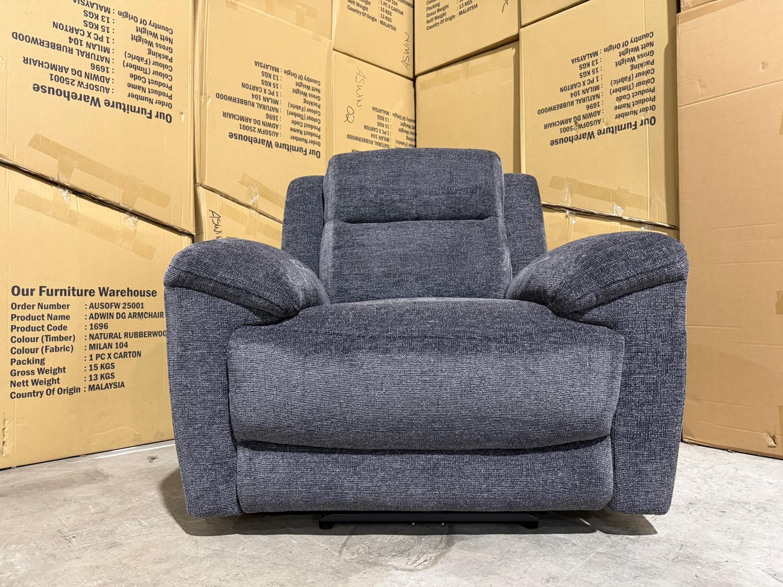 Pilot single Electric Recliners Dark Grey