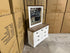 Hamptons dressing table and mirror two tone finish