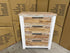 Springbrook Tallboy with 4 draws driftwood/ white finish acacia timber
