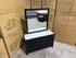 Portugal dressing table with mirror black finish with marble looking top