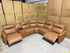 Rogers 6pce Modular Lounge Dual Motor Electric Recliners (Tan)
