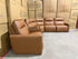 Rogers 6pce Modular Lounge Dual Motor Electric Recliners (Tan)