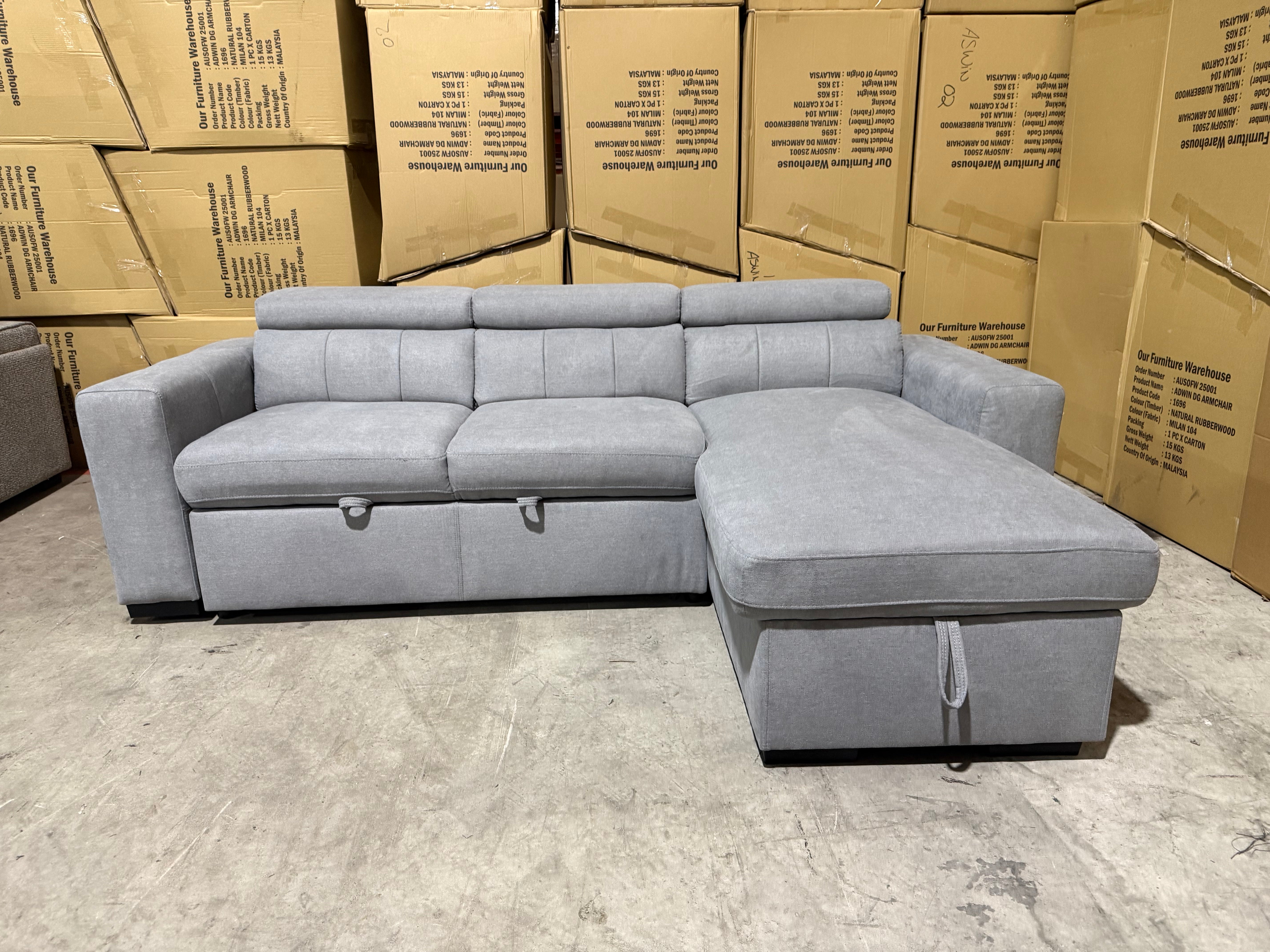 Monza Reversible Chaise Lounge With Sofa Bed