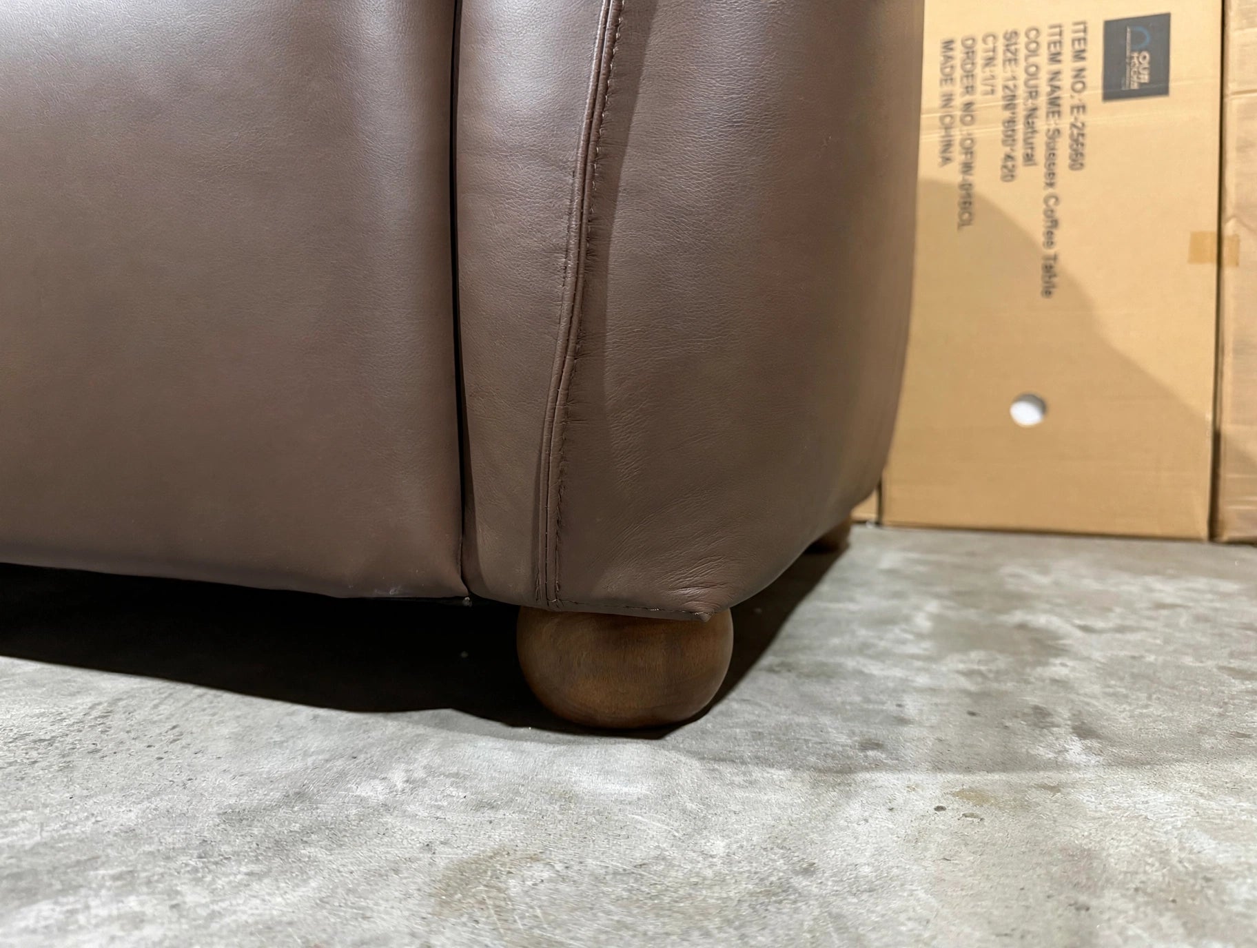 Sapphire 3 Seater Sofa In Brown Leather