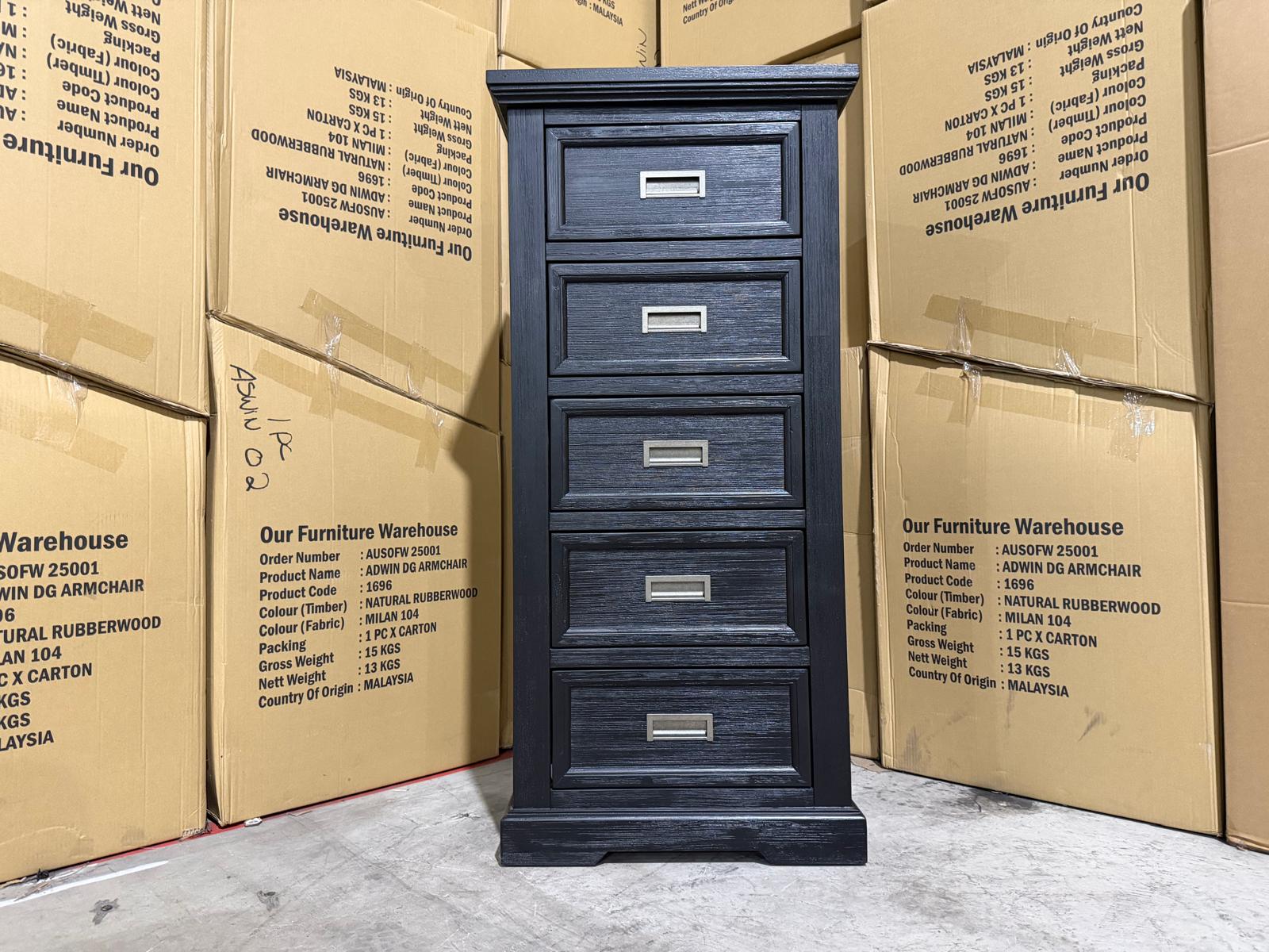 Calloway high Lingerie chest in black