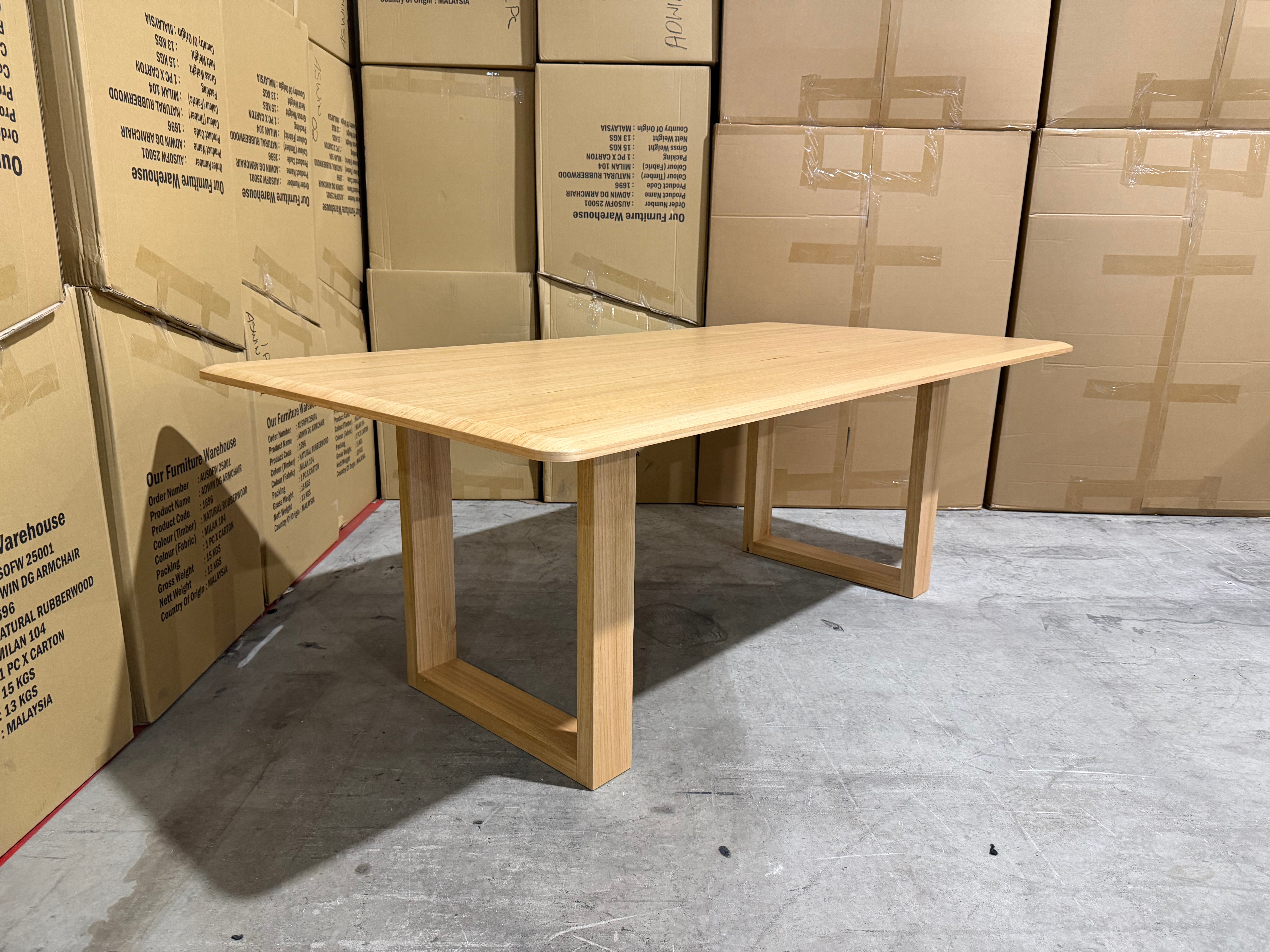 Mitcham 2100 Dining Table in natural Tassie Oak Dining Range