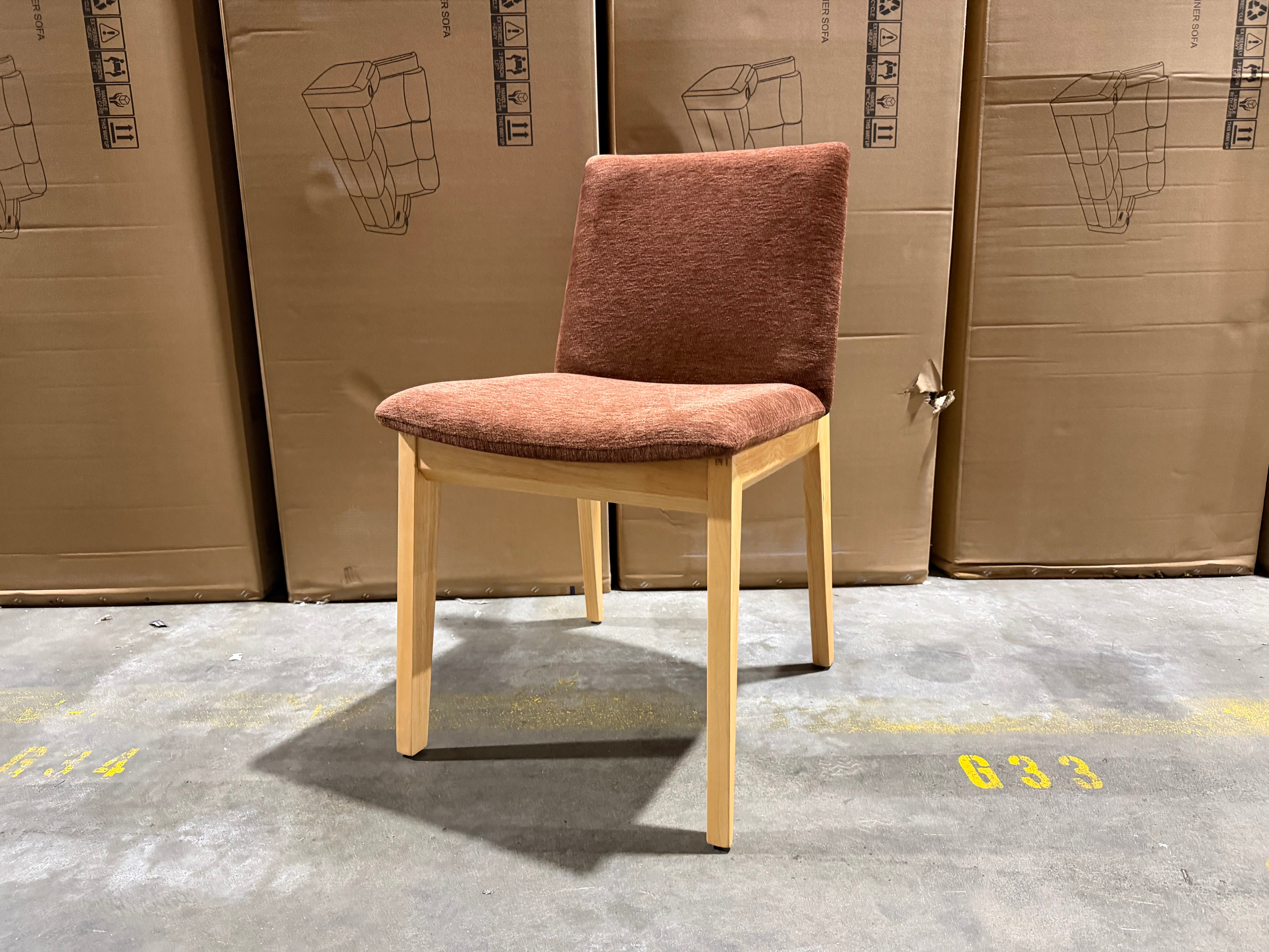 Alexa Dining Chair Rust Upholstery