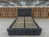 Taya King Size Upholstered Bed With Gas Lift In Share Charcoal