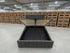 Taya King Size Upholstered Bed With Gas Lift In Share Charcoal