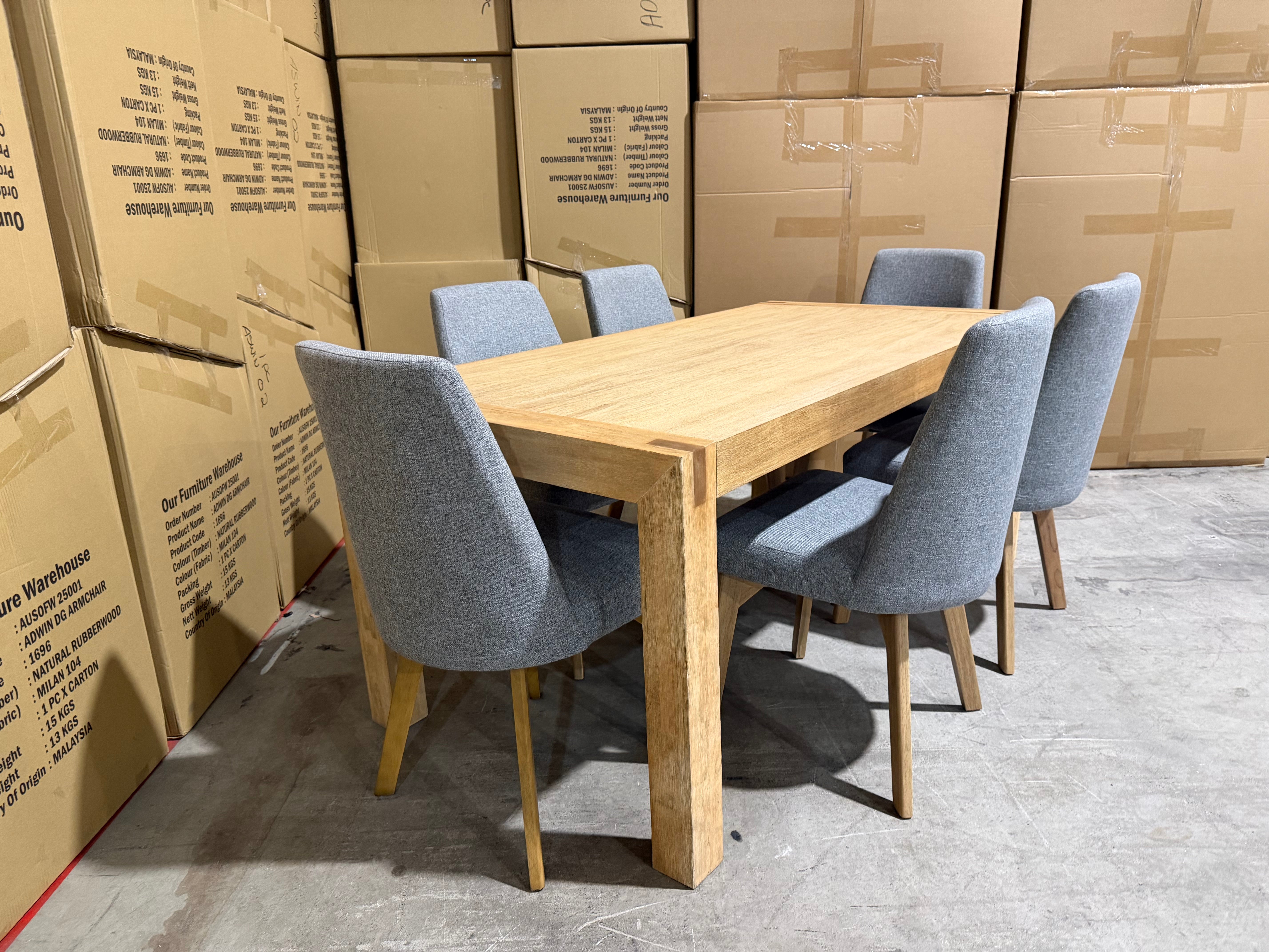 Crystalbrook 7 Piece Dining Suite With Crystal Brook Chairs
