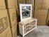 Springbrook dressing table inc mirror driftwood/ white finish acacia timber