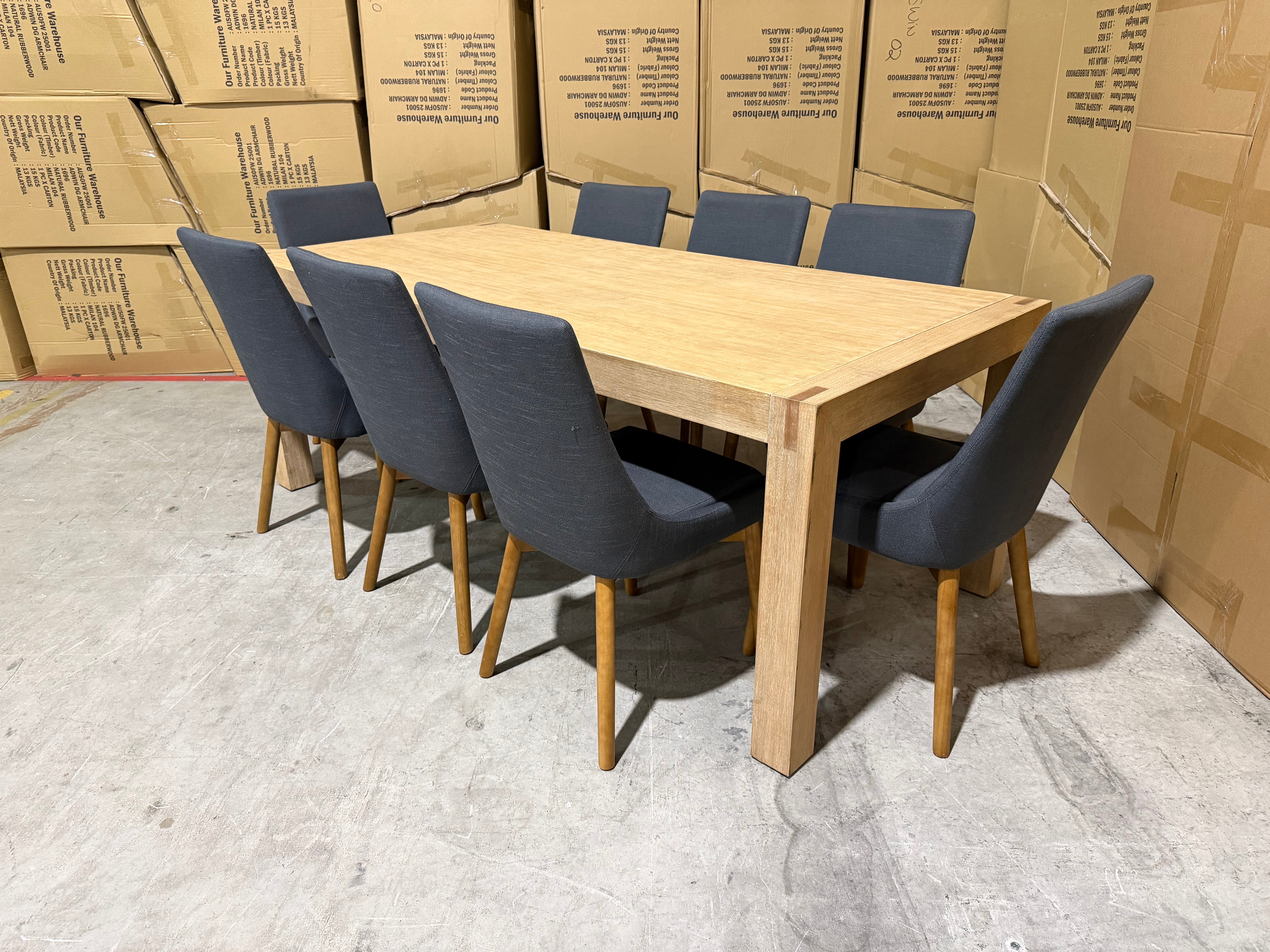 Crystalbrook 9 Piece Package with Crystalbrook Dining Chairs