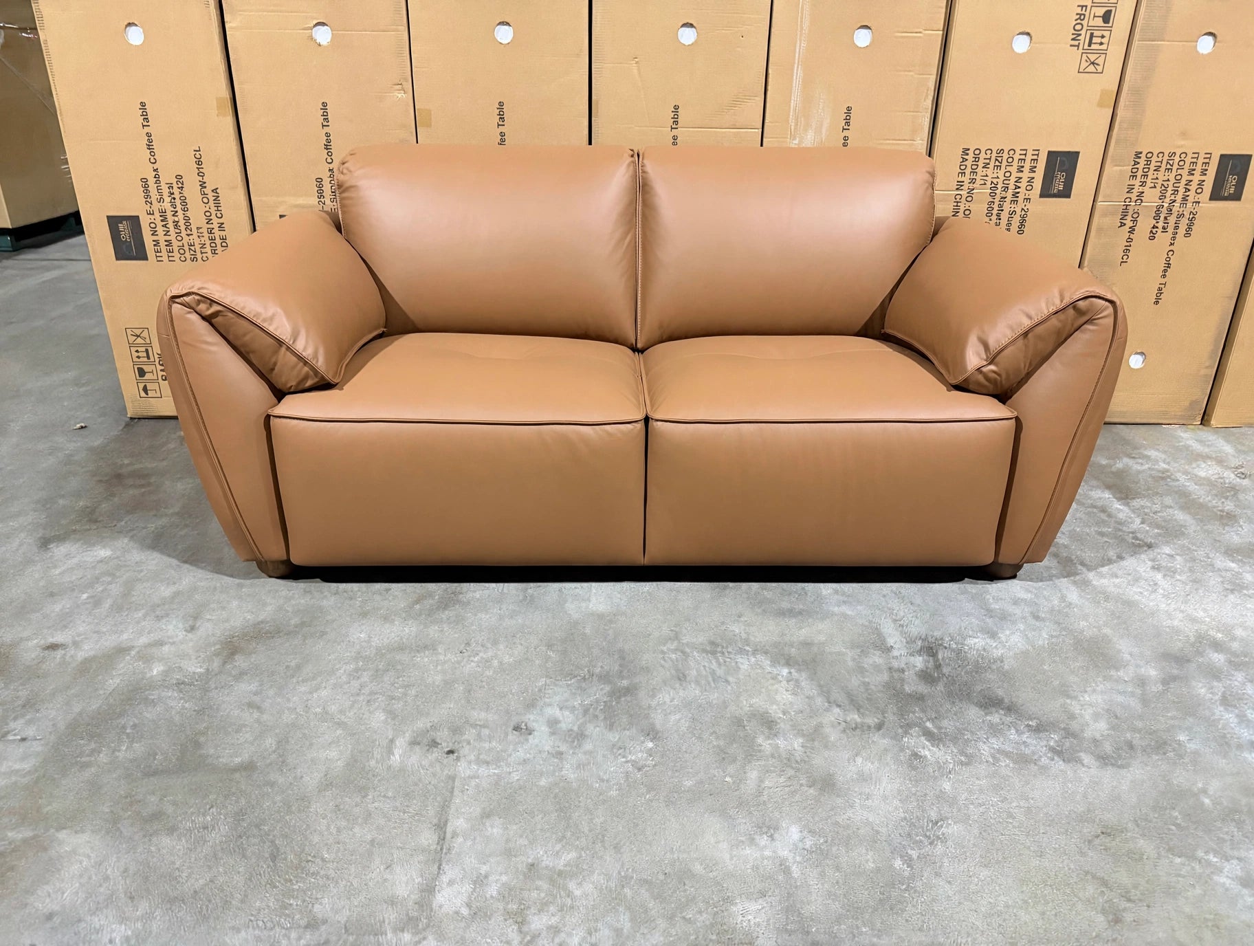 Sapphire 2 Seater Sofa in Tan Leather