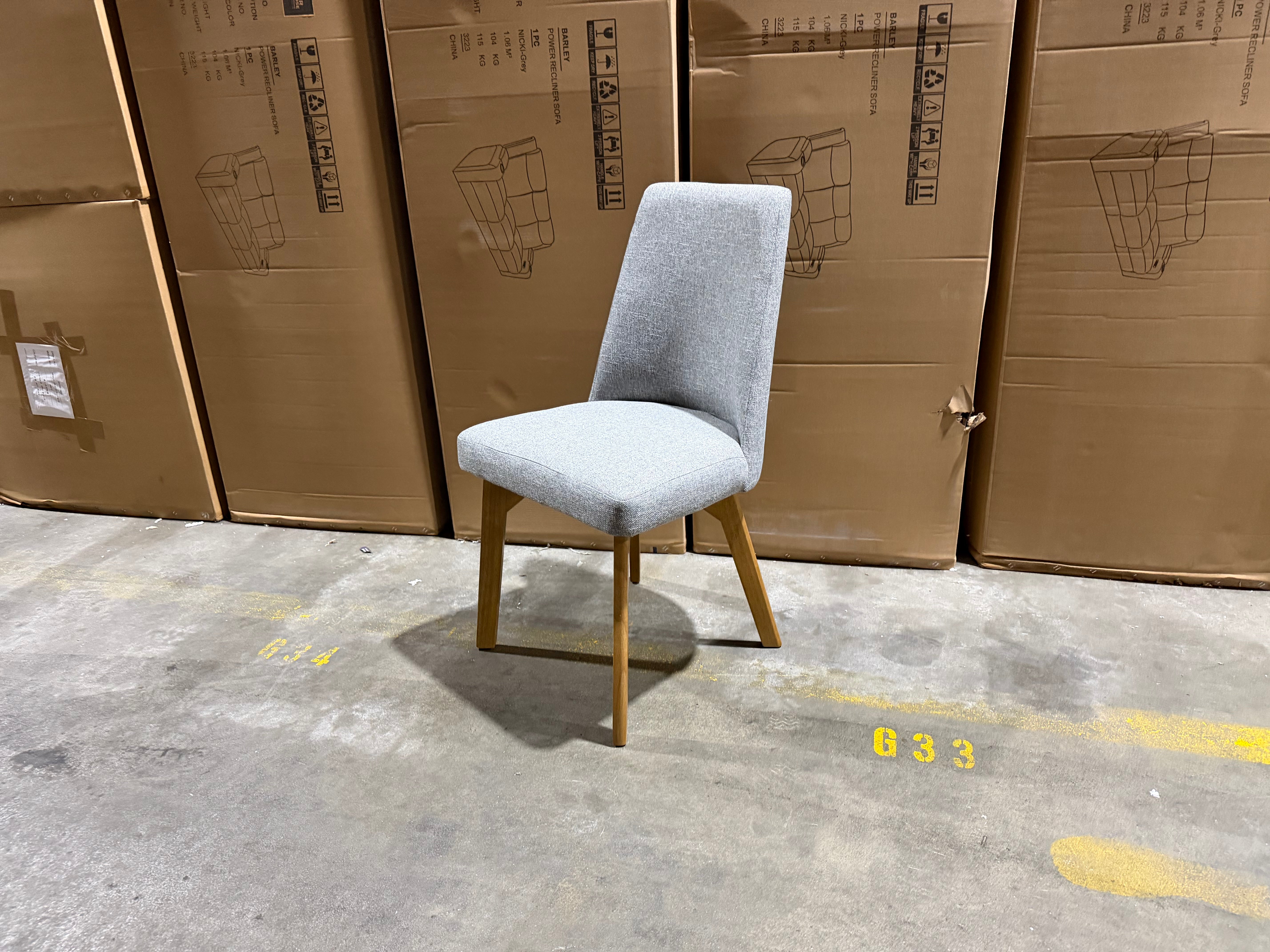 Crystalbrook Dining Chair Mid Grey Fabric
