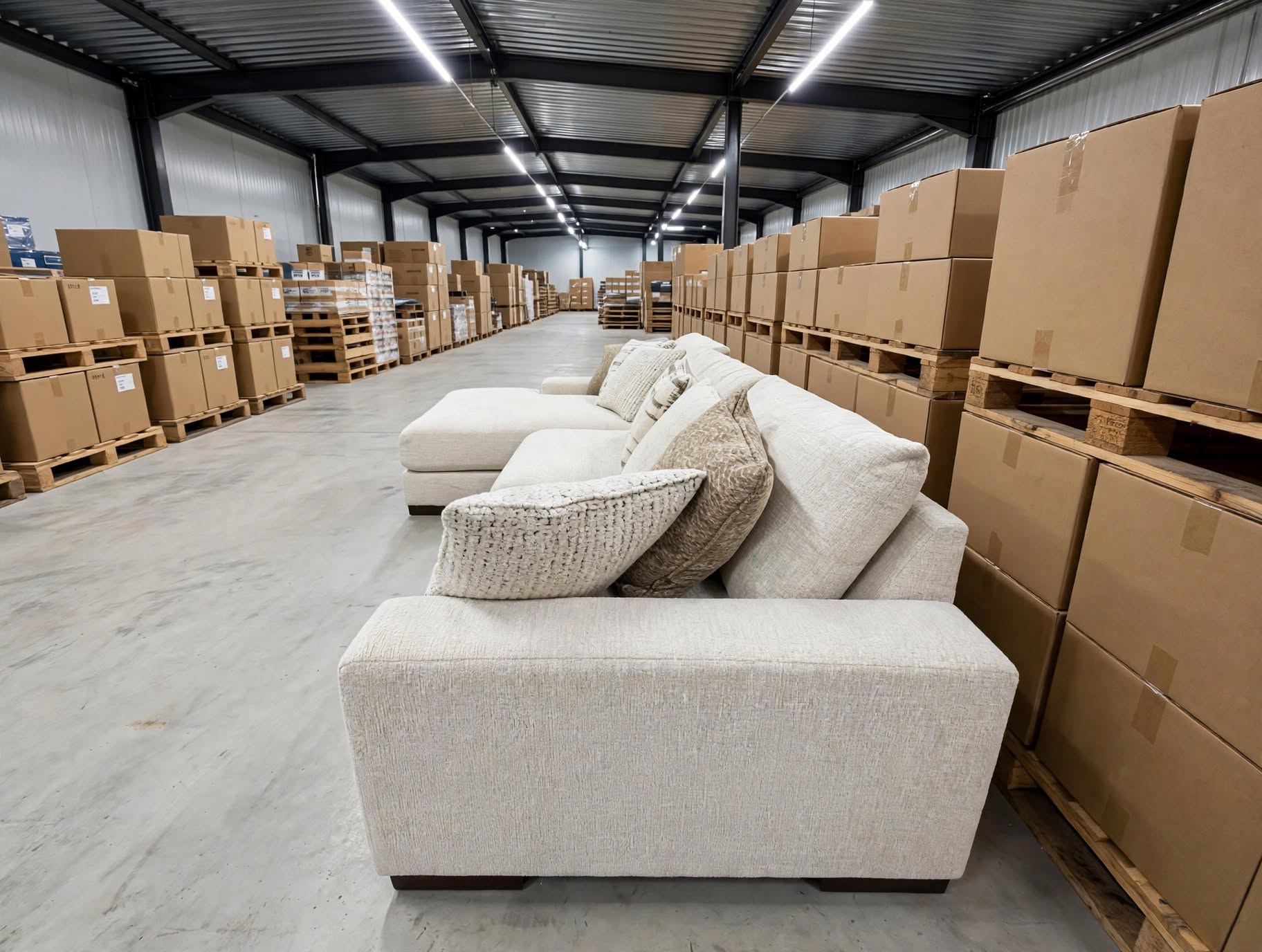 Bunbury LHF Chaise Lounge INC 7 Scatter Cushions