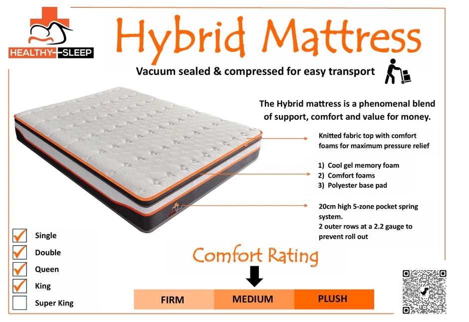 Hybrid Mattress Range 4 Size Options