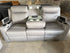 Cleo 3 seater with dual electric recliners and drop down console Gunmetal Grey