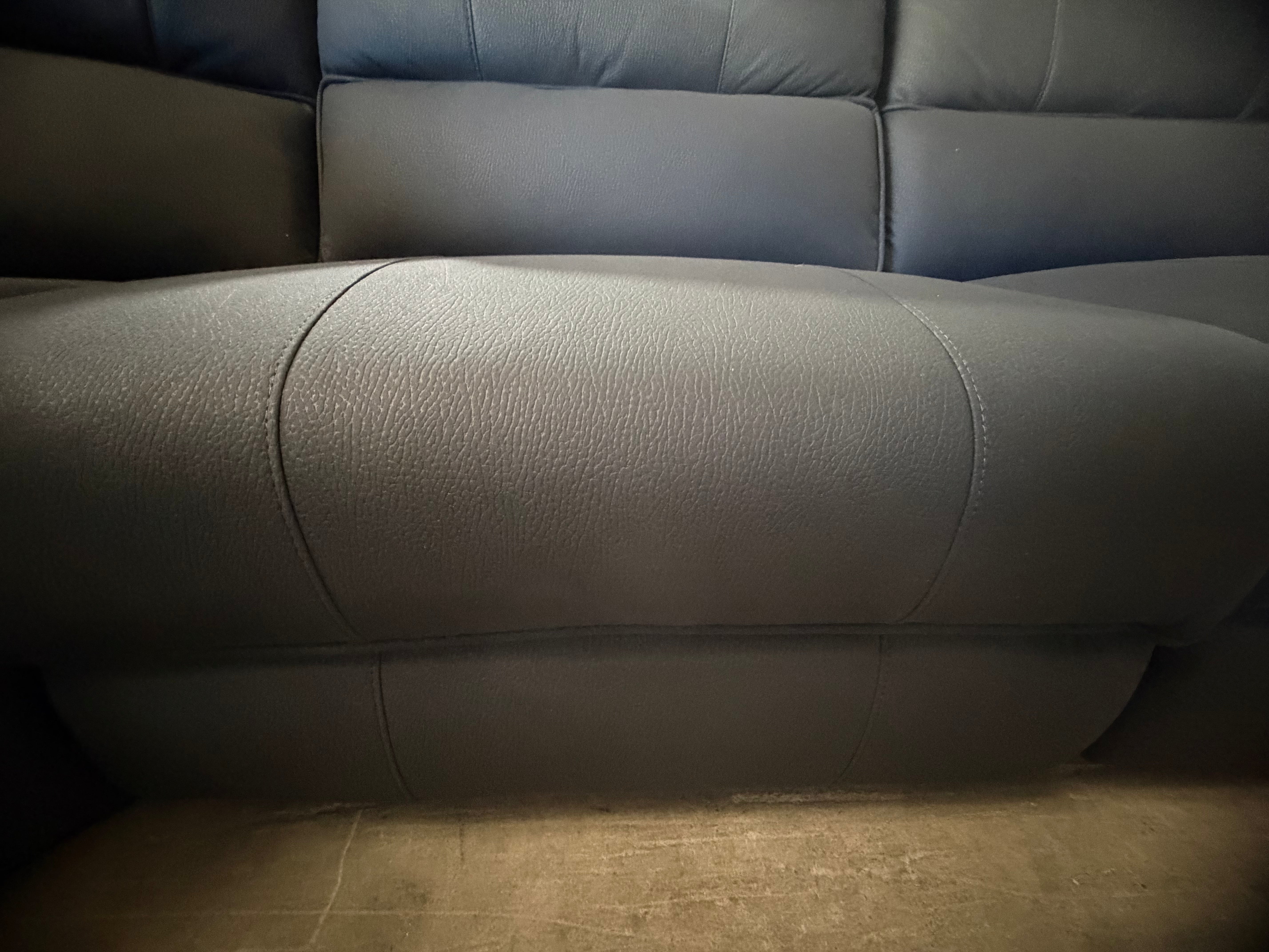 Carlton 6pce modular lounge with 3x electric recliners in charcoal