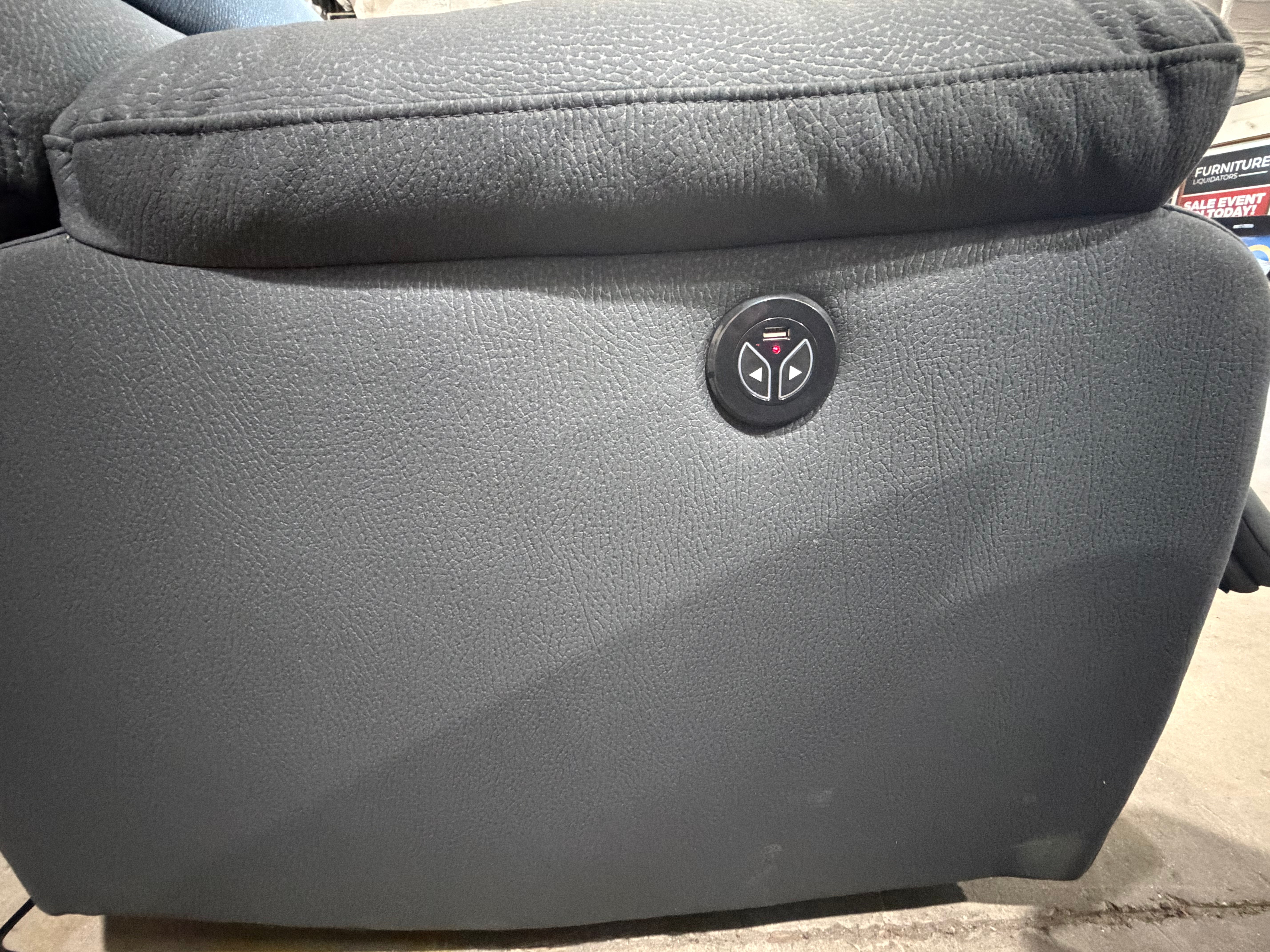 Noosa 3 seater with inbuilt electric recliners drop down drinks Tray