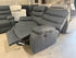 Noosa 2 seater with in built electric recliners in Charcoal rhino suede