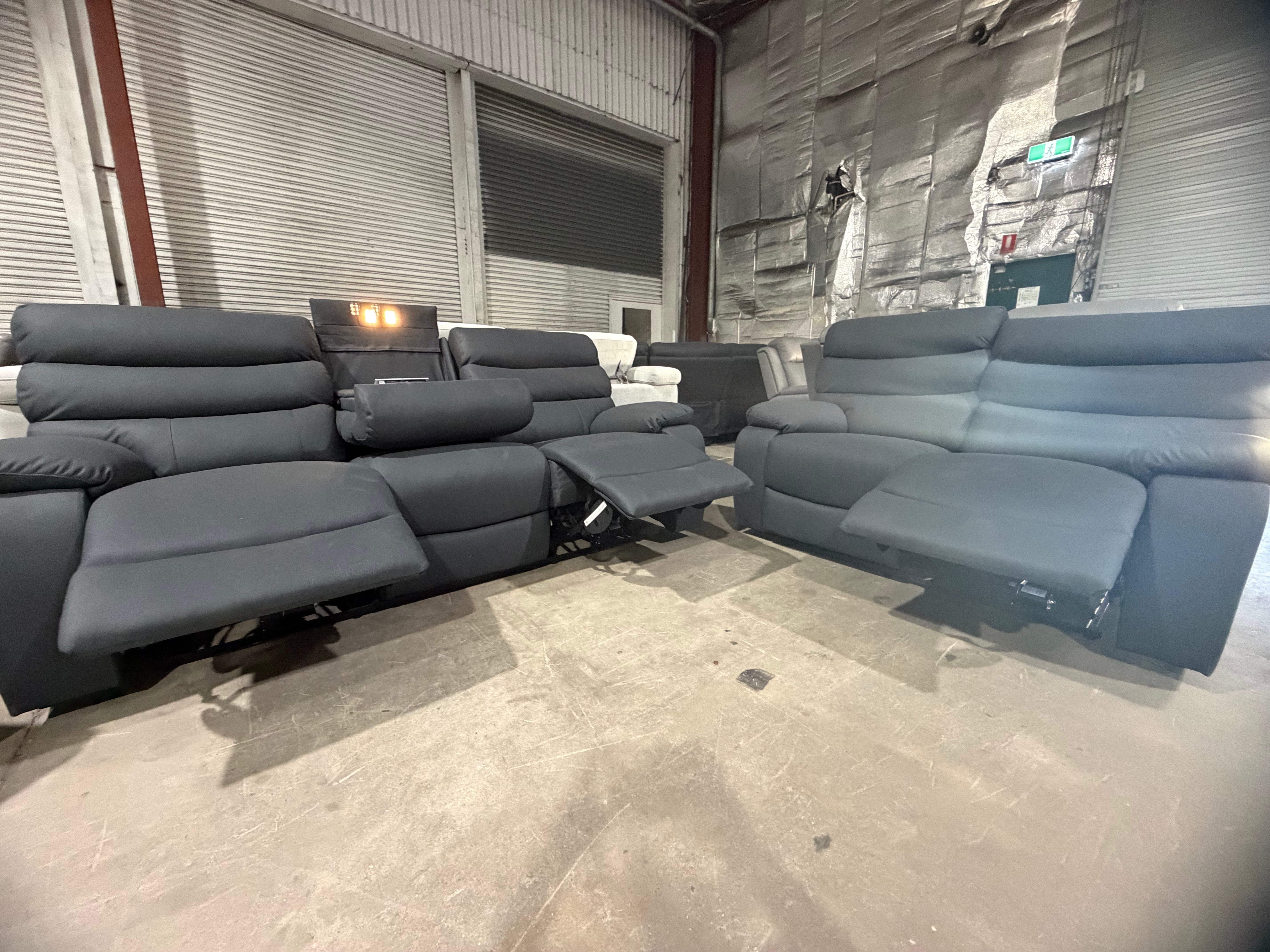 Noosa 3+2 Recliner Package In Charcoal