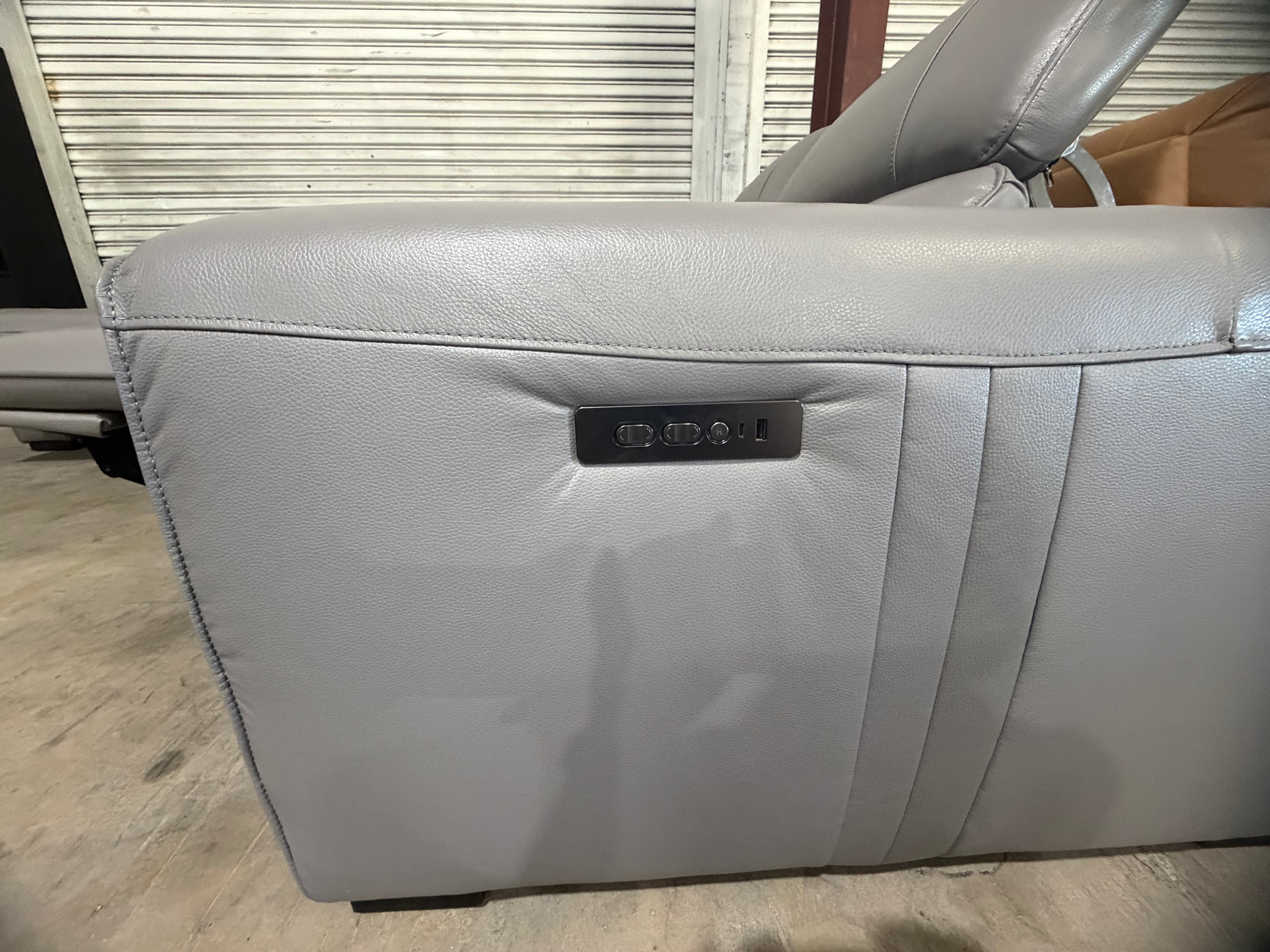 Arlo 6pce modular Lounge 3x Dual Motor Recliners (Dark Grey)