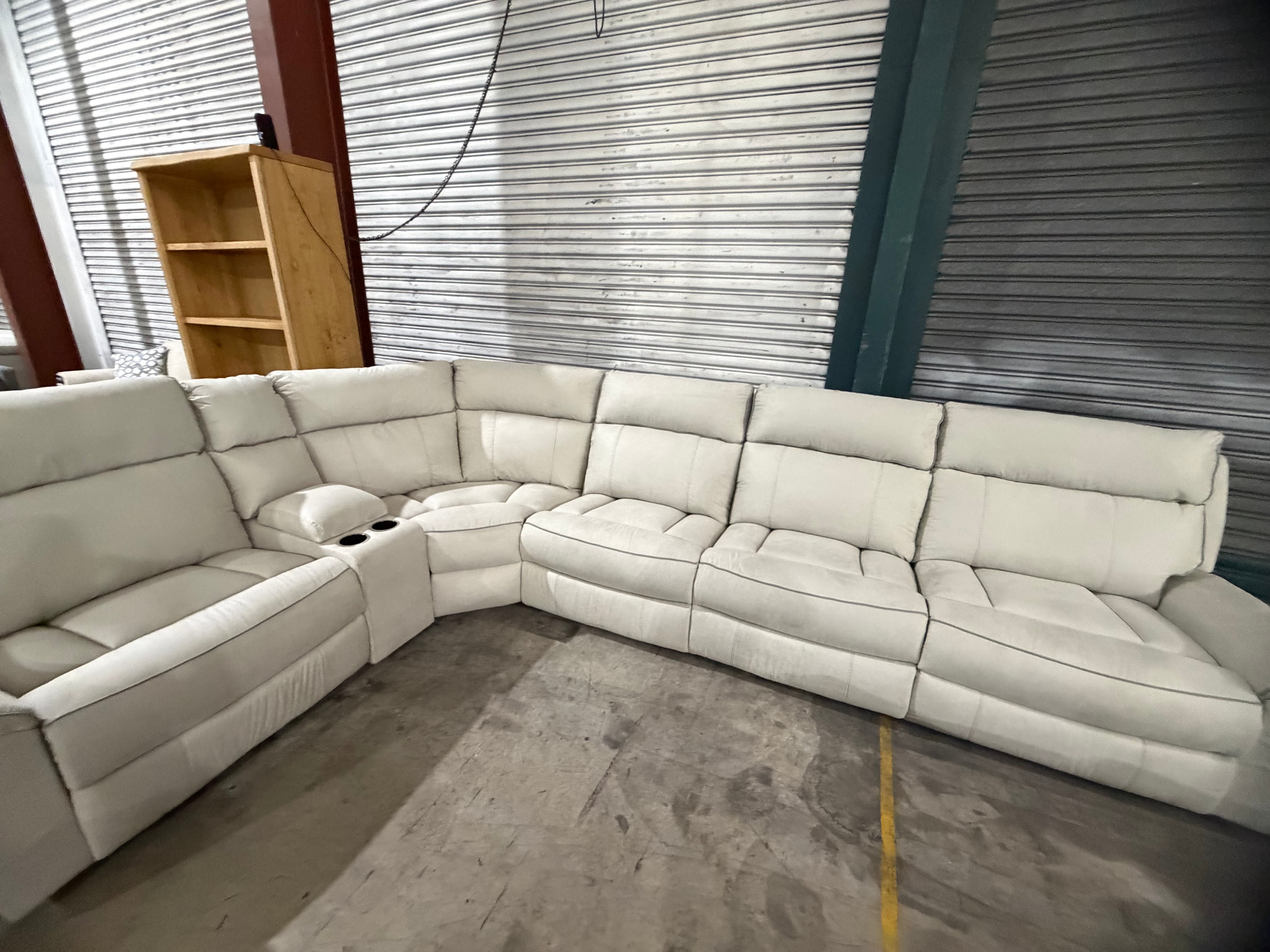 Damon 6pce modular lounge Light Grey Fabric