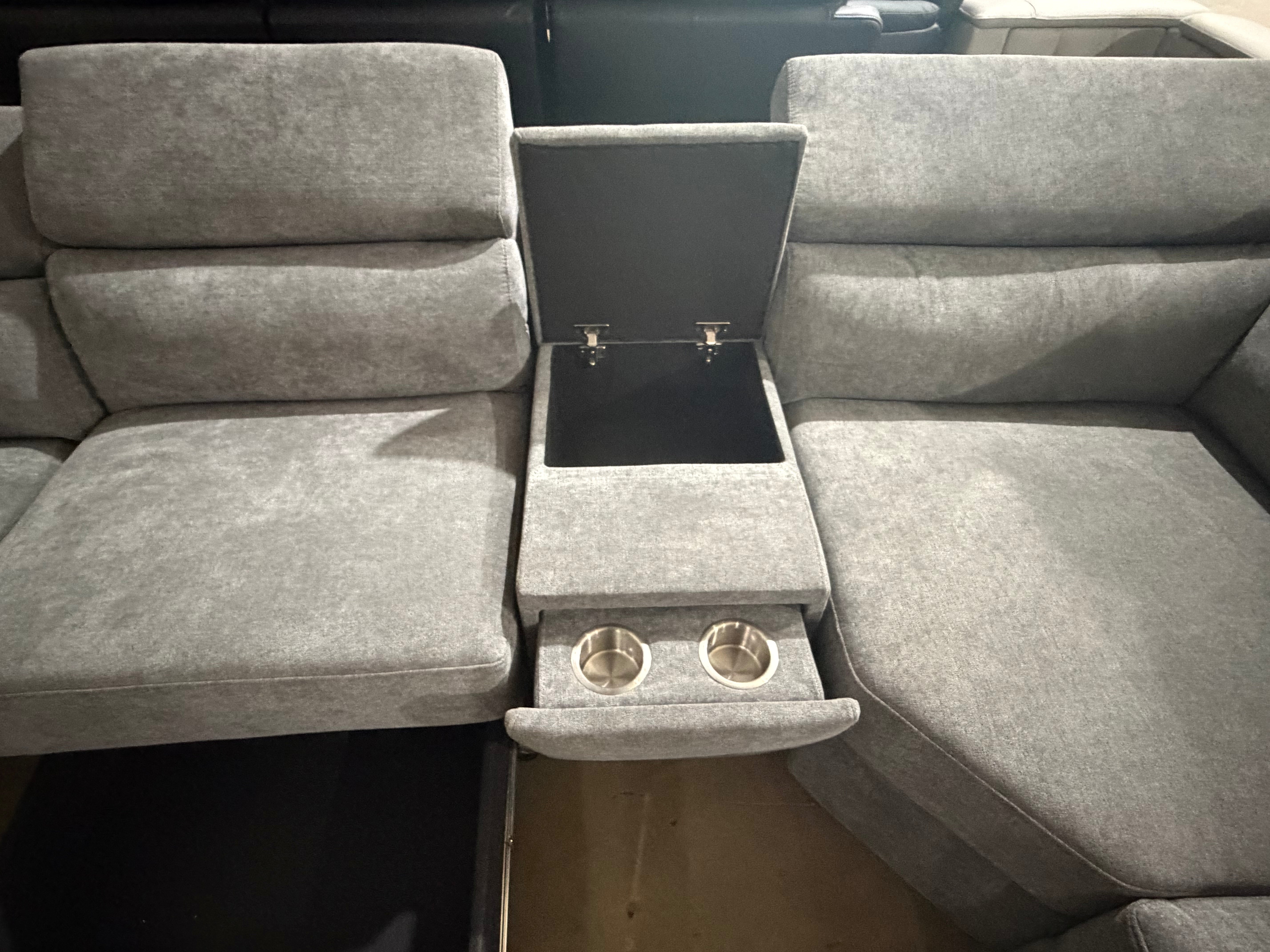 Barra RHF chaise lounge electric recliner Adjustable Headrest (Dark Grey)