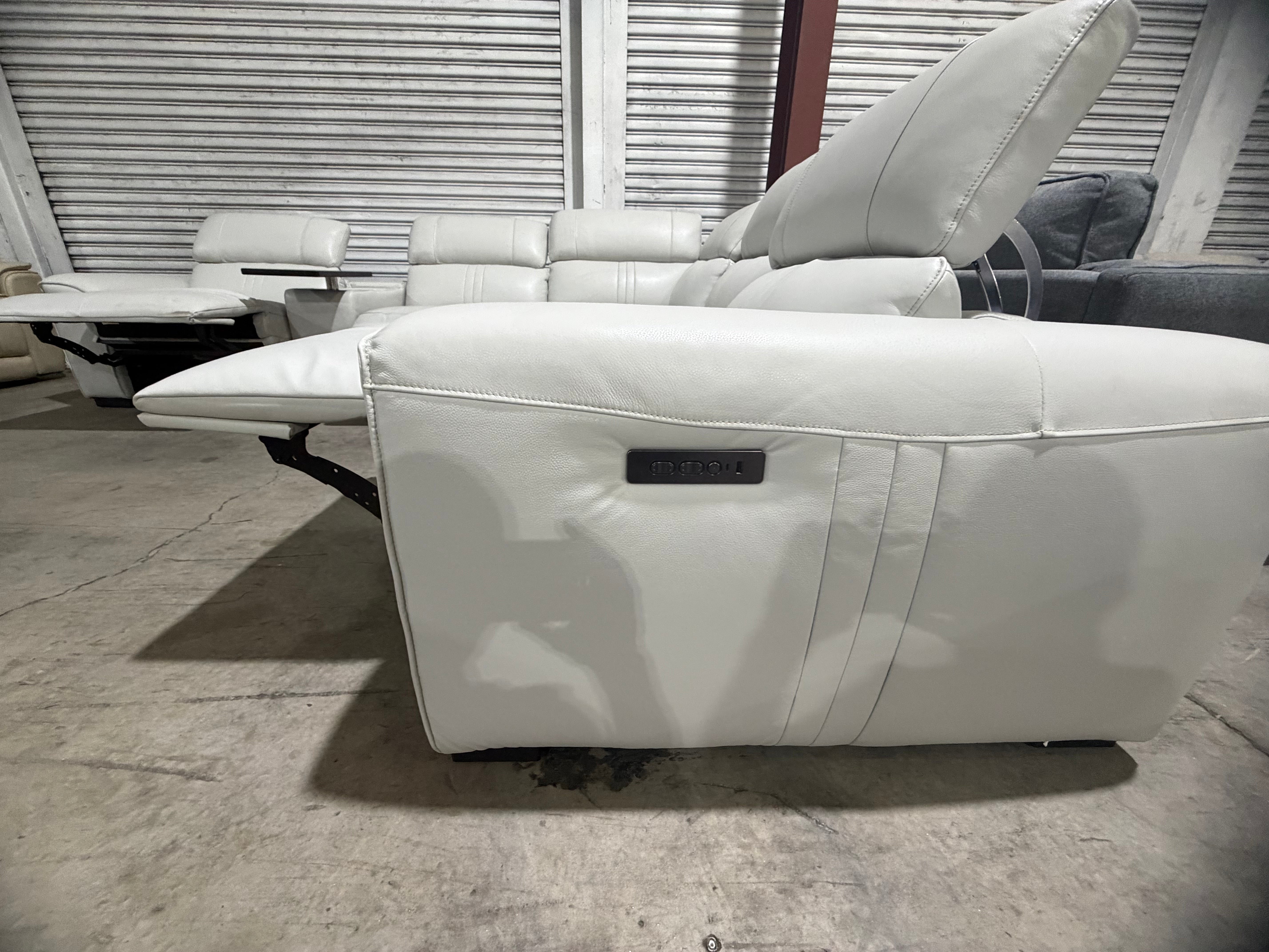 Arlo 6pce modular lounge with 3x dual motor recliners Light Grey