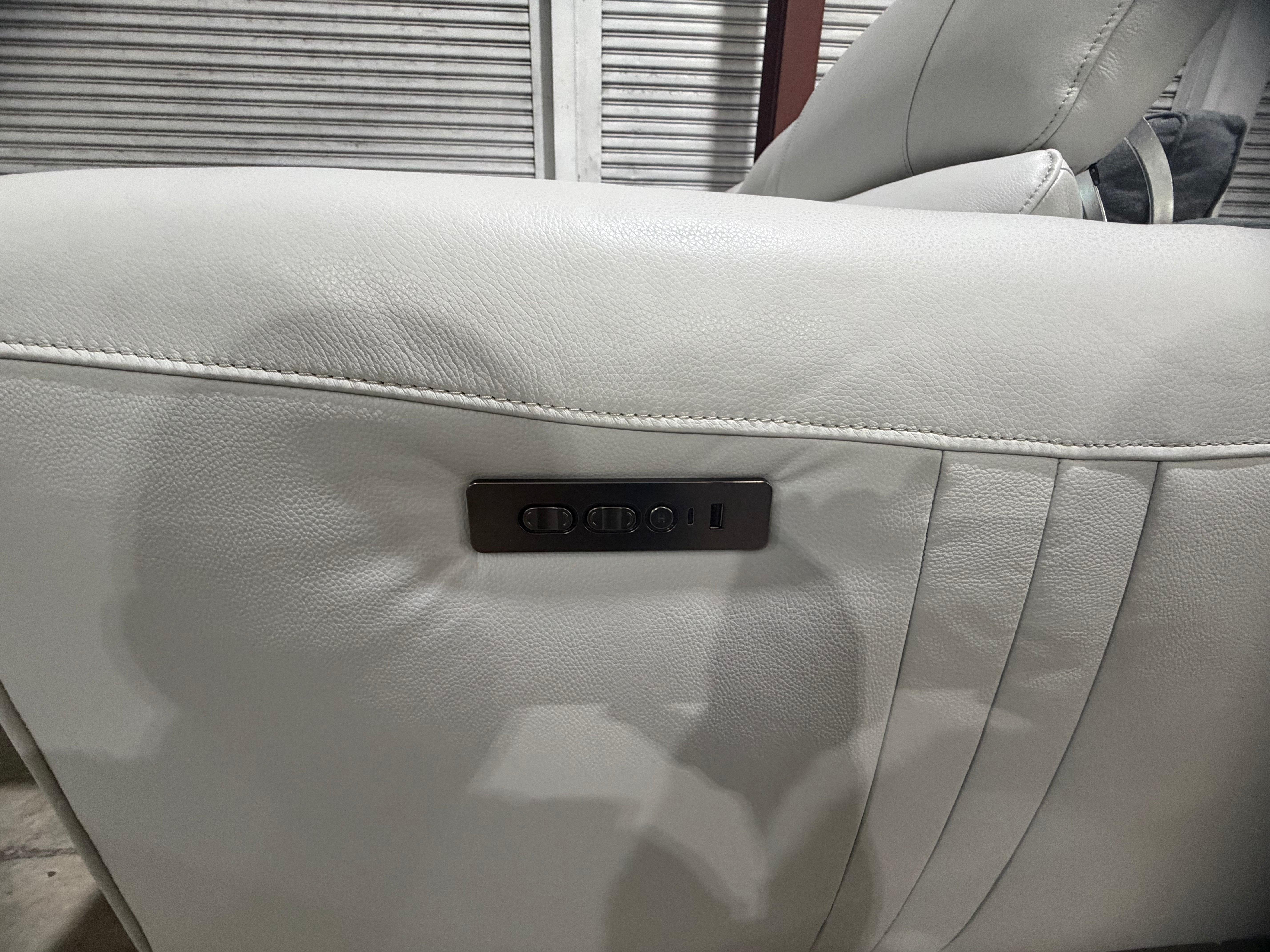 Arlo 6pce modular lounge with 3x dual motor recliners Light Grey