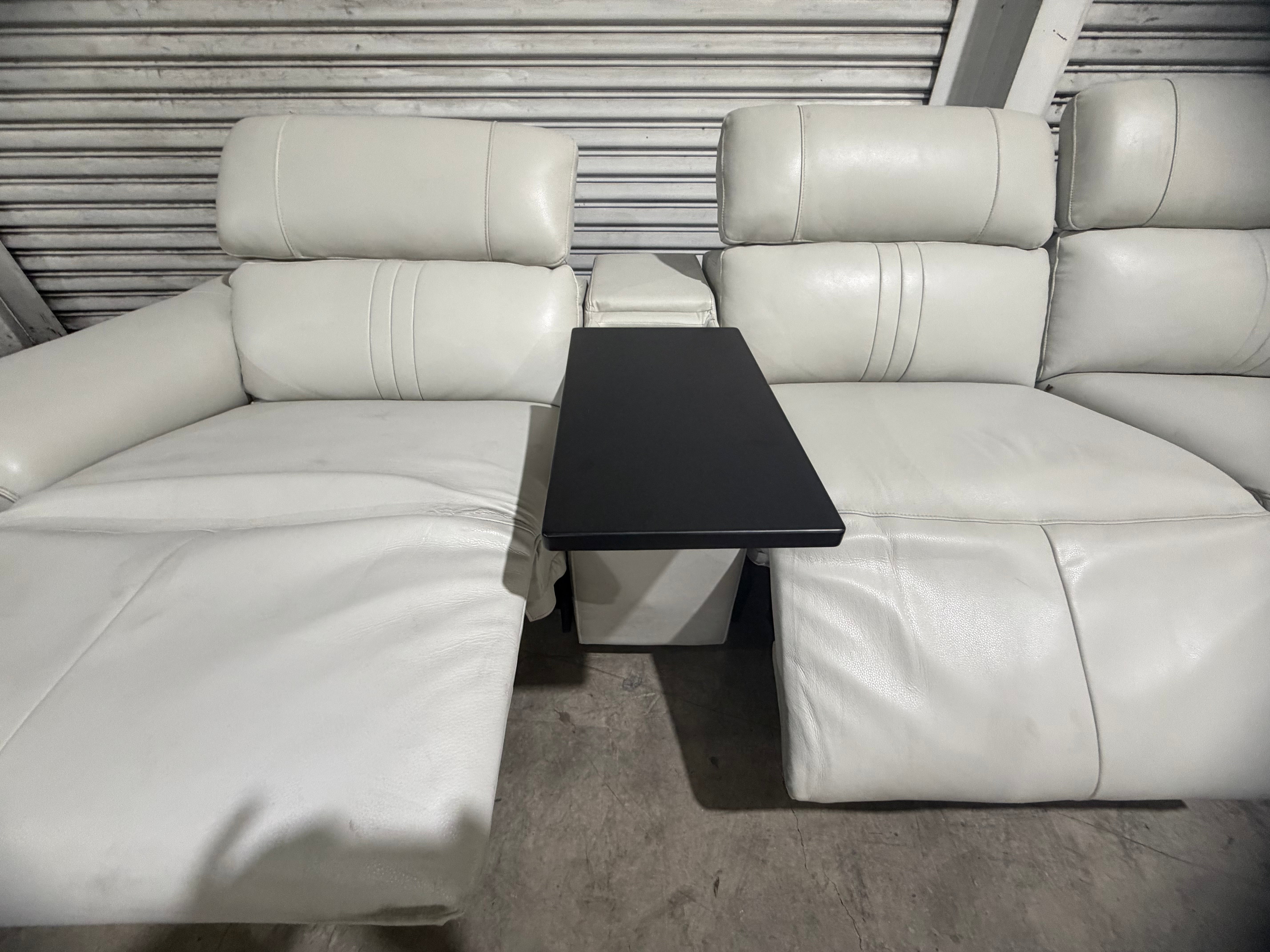 Arlo 6pce modular lounge with 3x dual motor recliners Light Grey