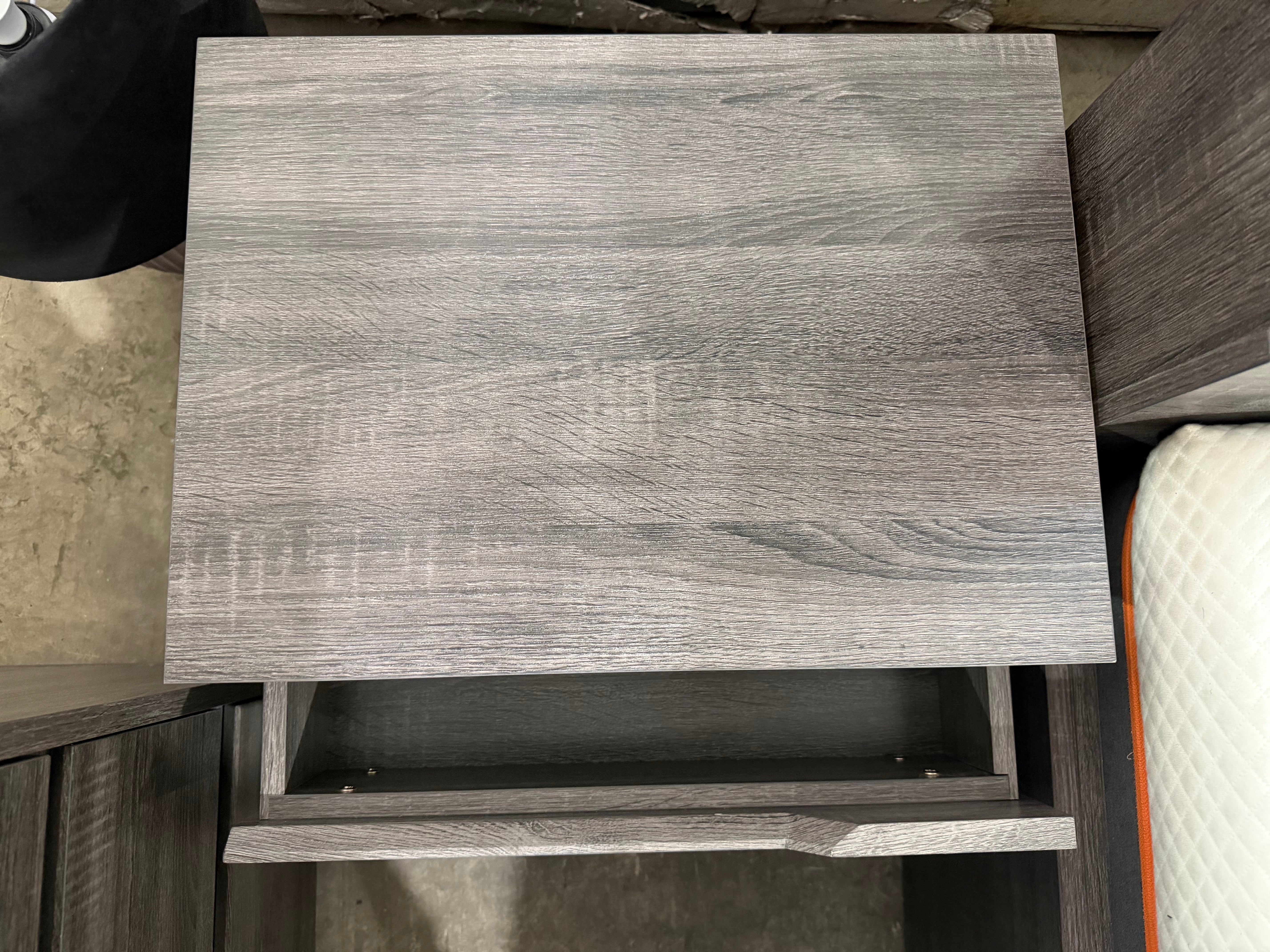 Vienna bed side chest in grey