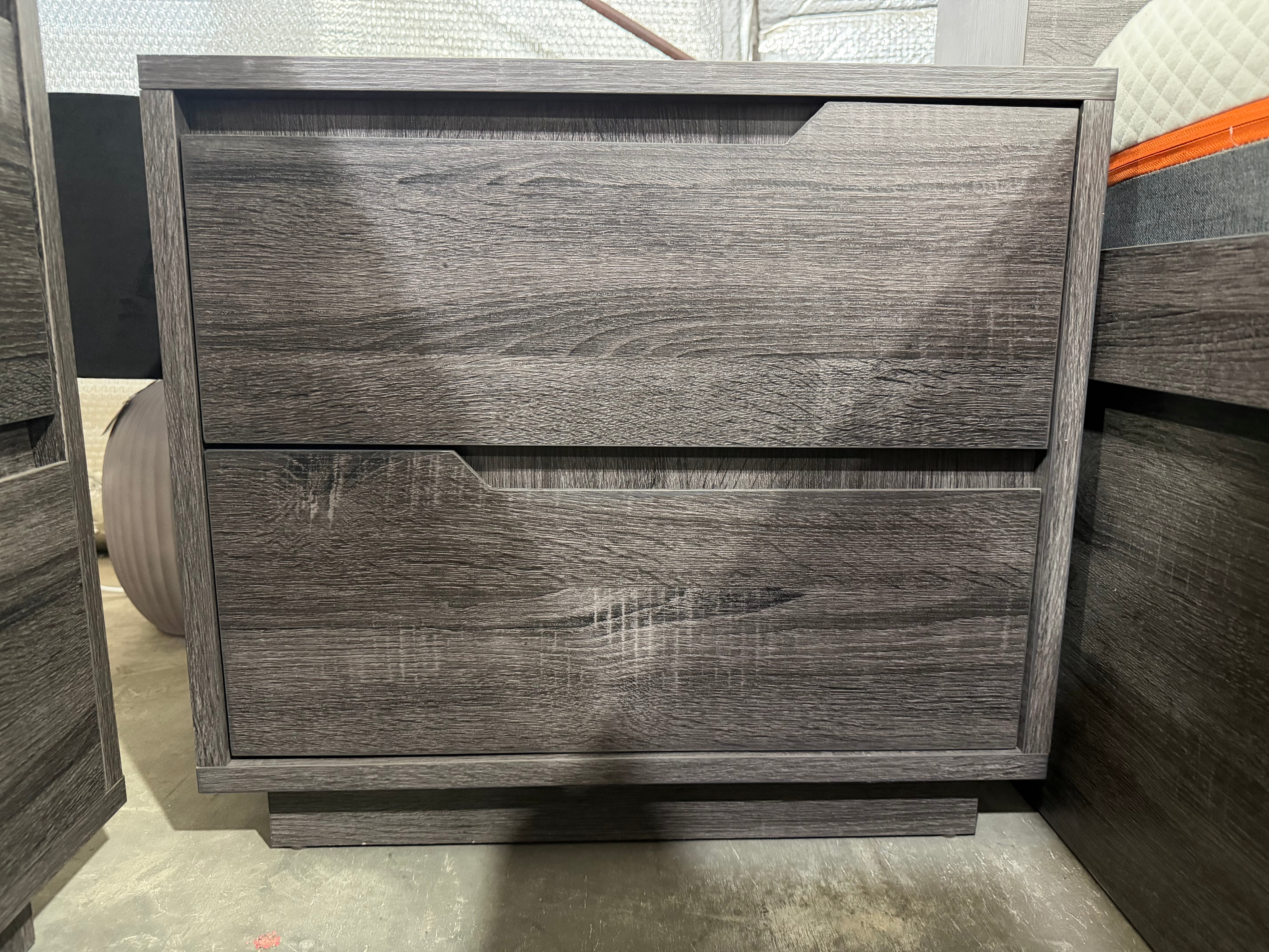 Vienna bed side chest in grey