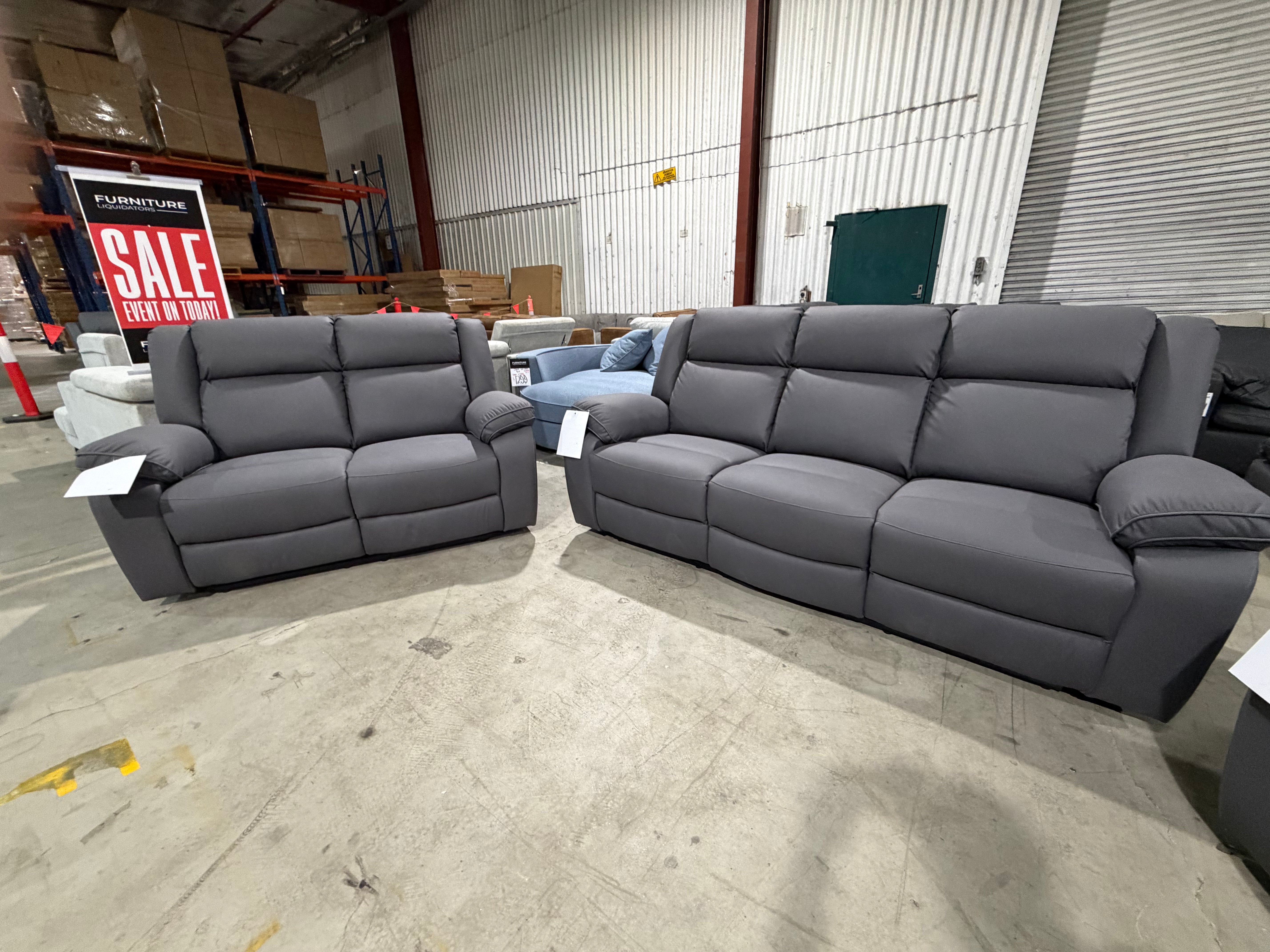 Bondi 3+2 Recliner Package In Grey