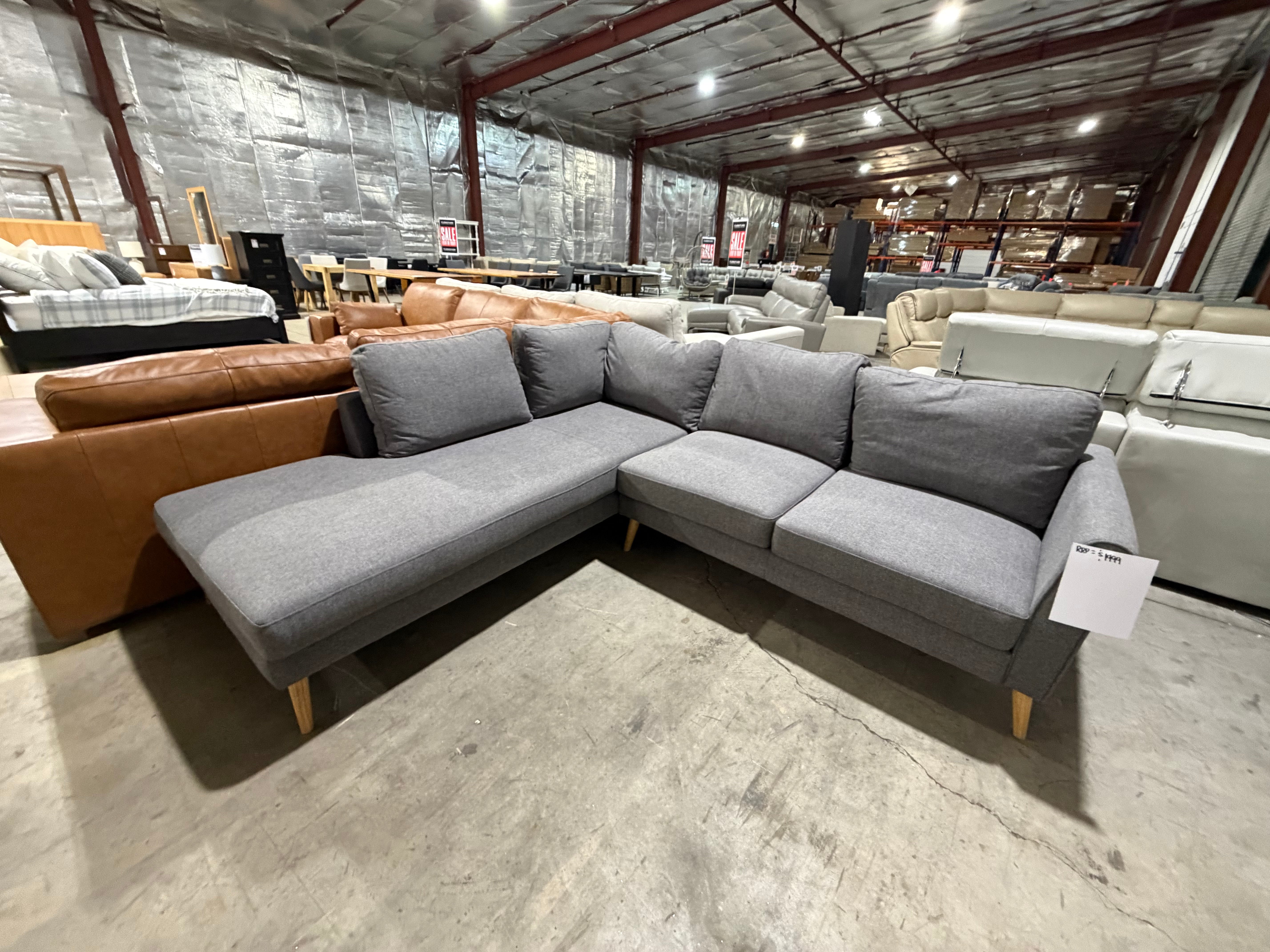 Adonis LHF Chaise Lounge In Dark Grey