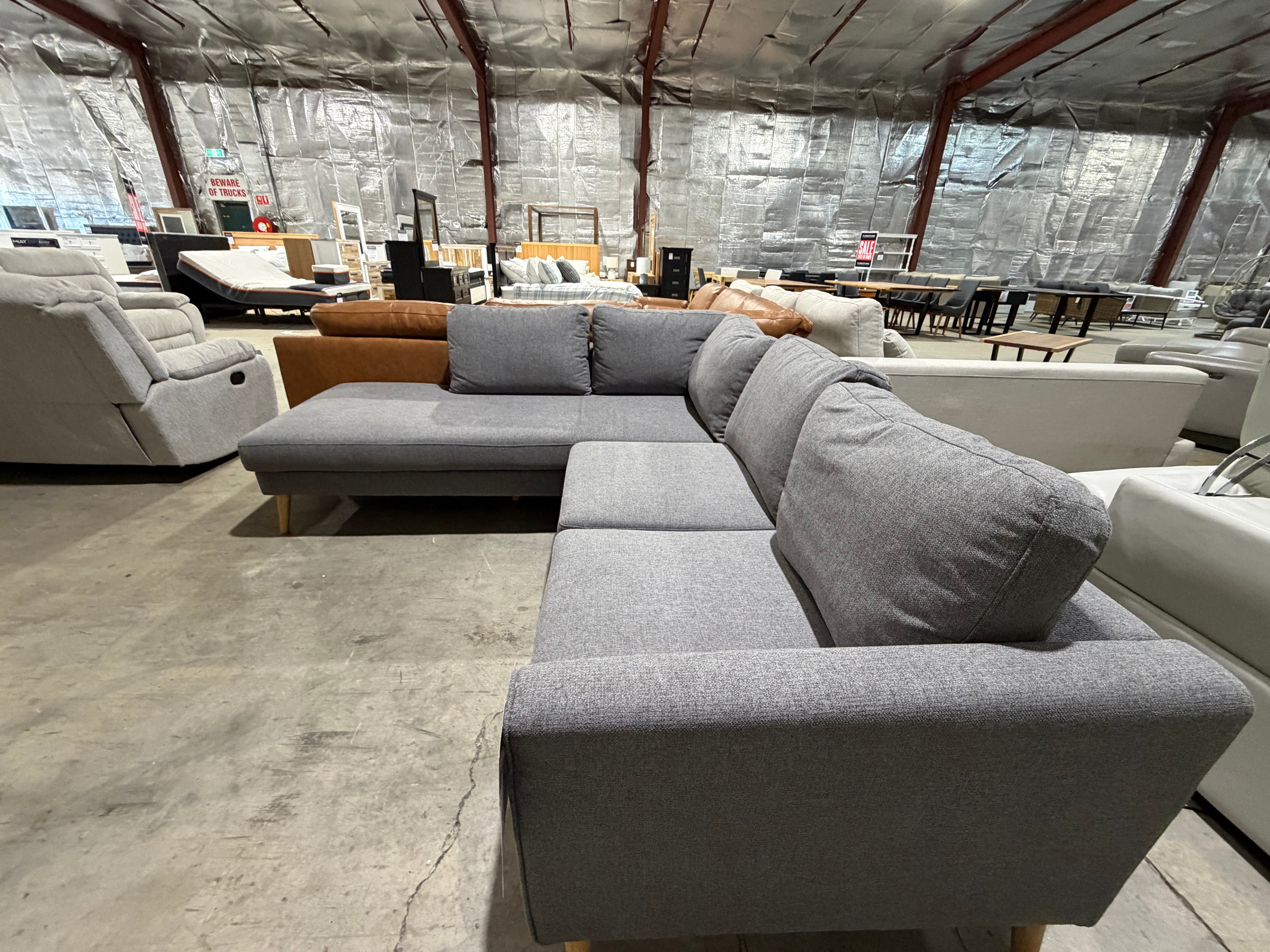 Adonis LHF Chaise Lounge In Dark Grey