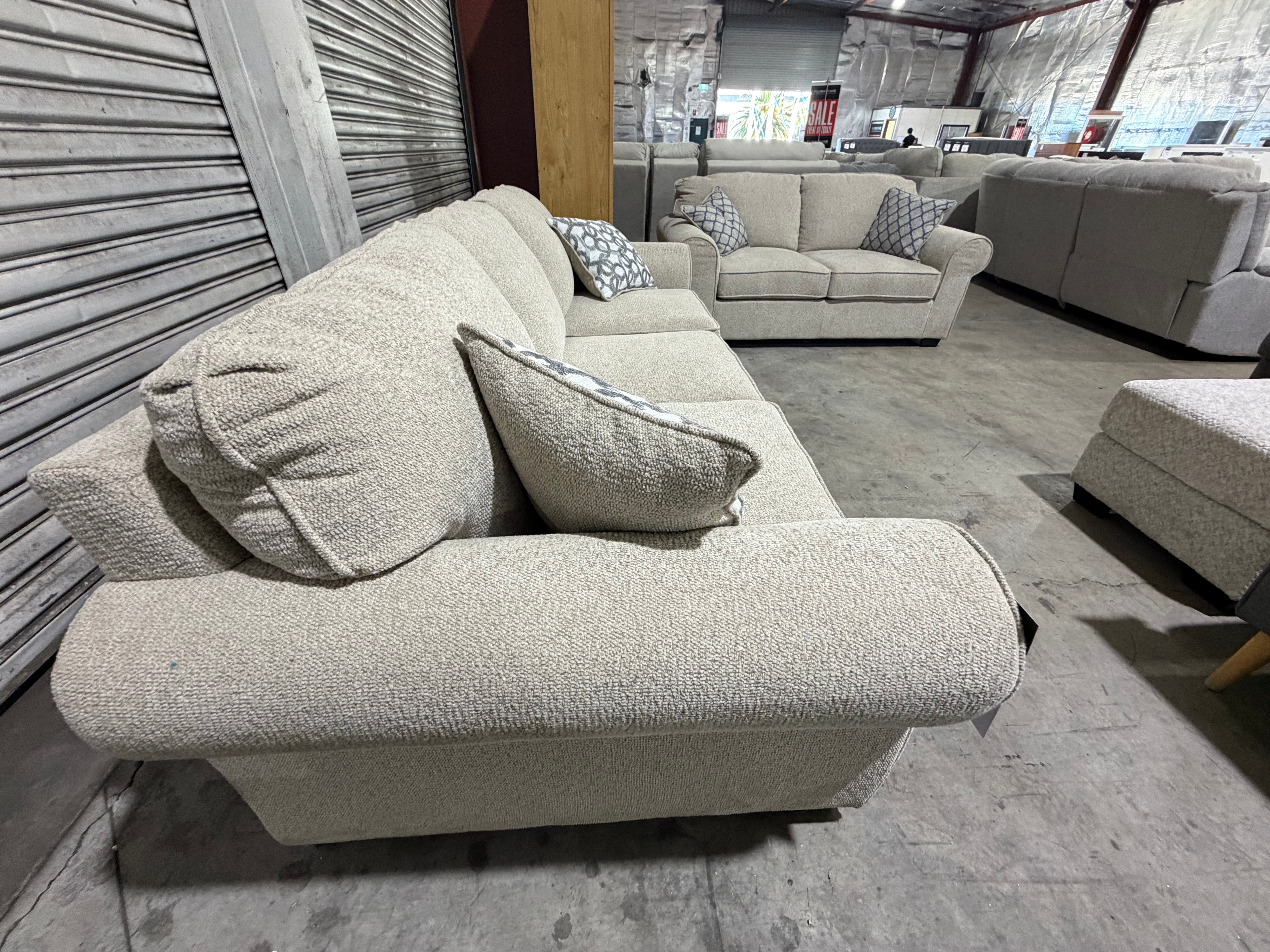 Balmain Lounge 3+2 Sofa Pair Beige
