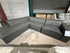 Sorrento LHF chaise Lounge in Asphalt grey leather