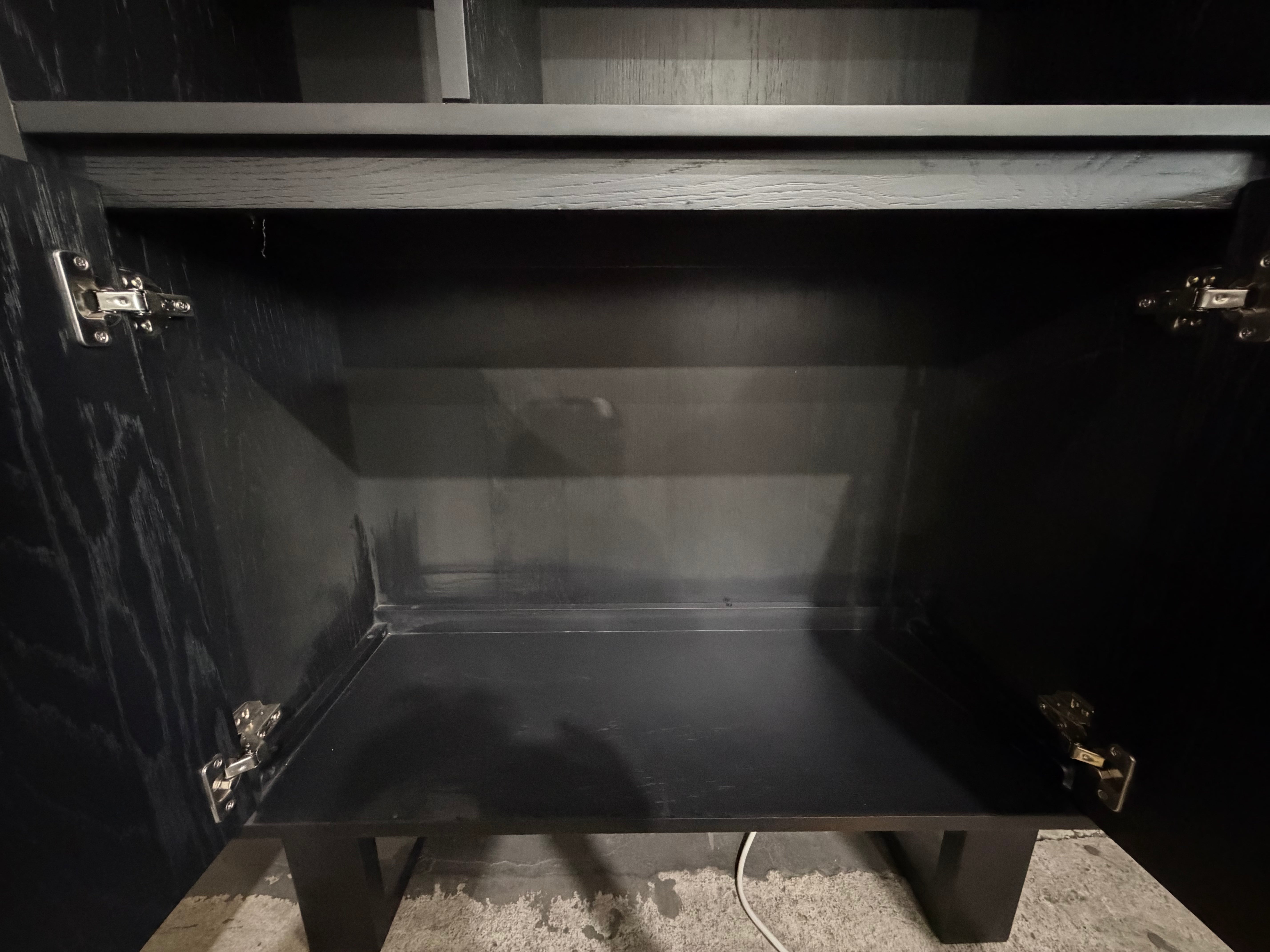 Eclipse Bookcase Matt black finish oak timber