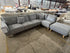 Paloma RHF chaise lounge inc ottoman and scatters in Steel Grey