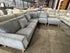 Paloma RHF chaise lounge inc ottoman and scatters in Steel Grey