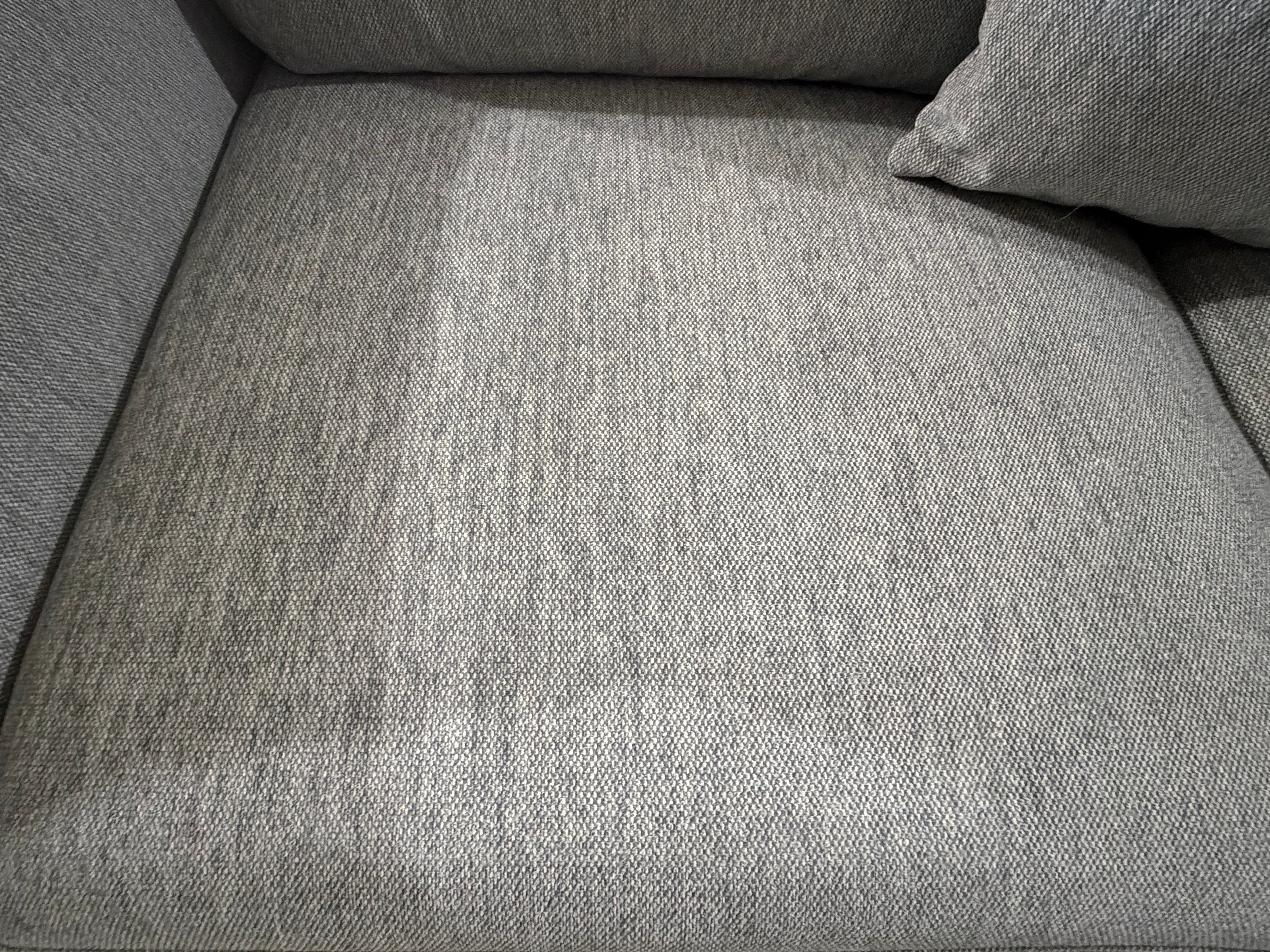 Paloma RHF chaise lounge inc ottoman and scatters in Steel Grey