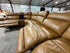 Modena Modular Lounge with 3x Electric recliners Tan leather match