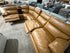 Modena Modular Lounge with 3x Electric recliners Tan leather match
